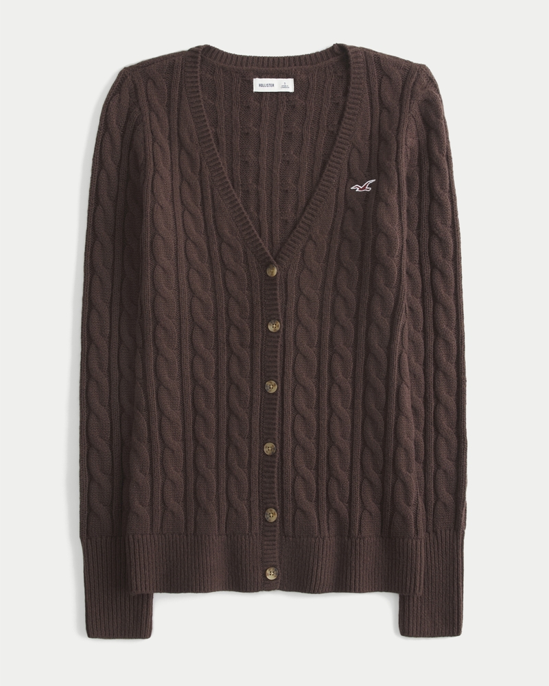【新品タグ付き】 Laceup Cable Knit Cardigan Oversized Cable Weave Cardigan – LILYSILK Factory