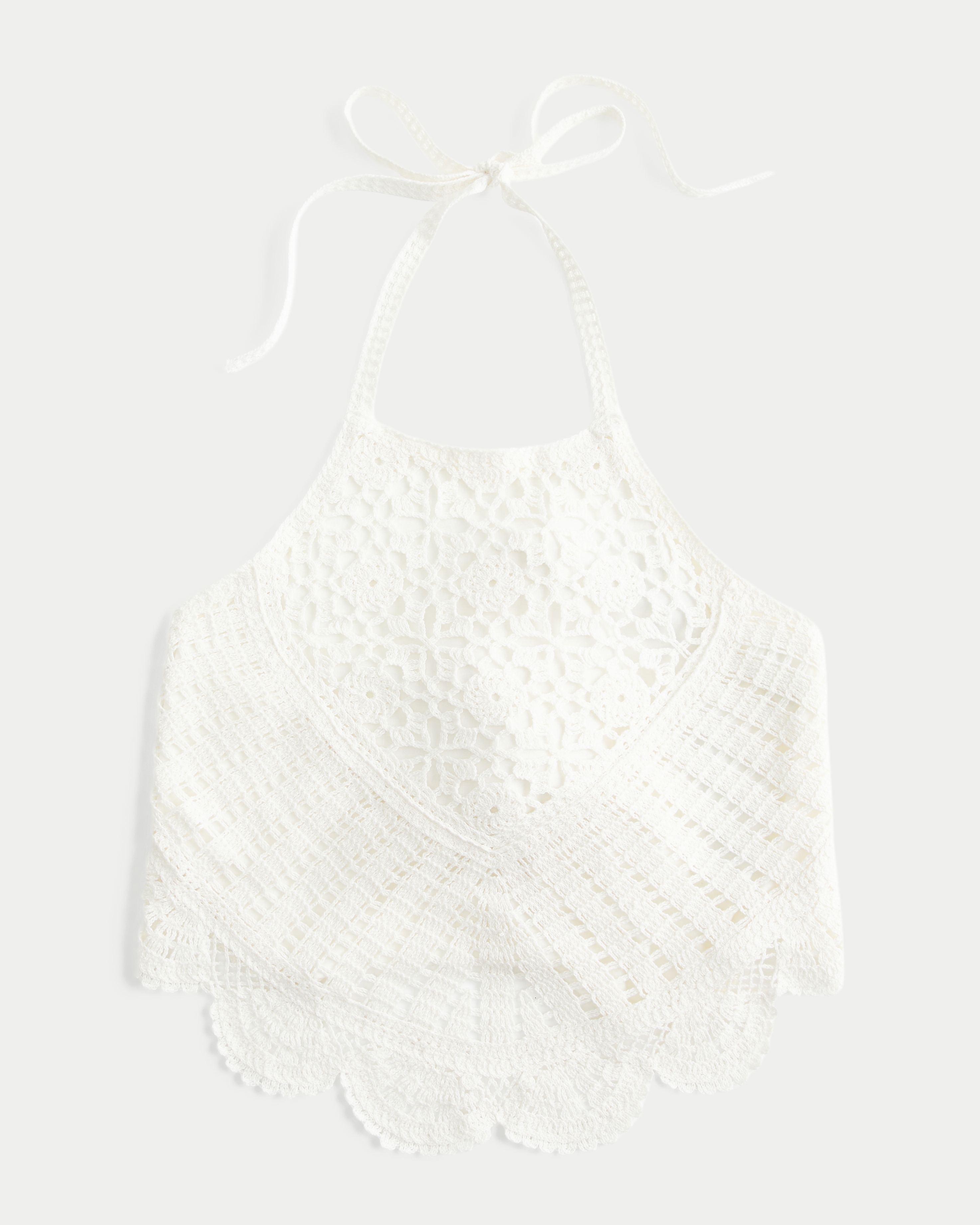 Crochet-Style High-Neck Top
