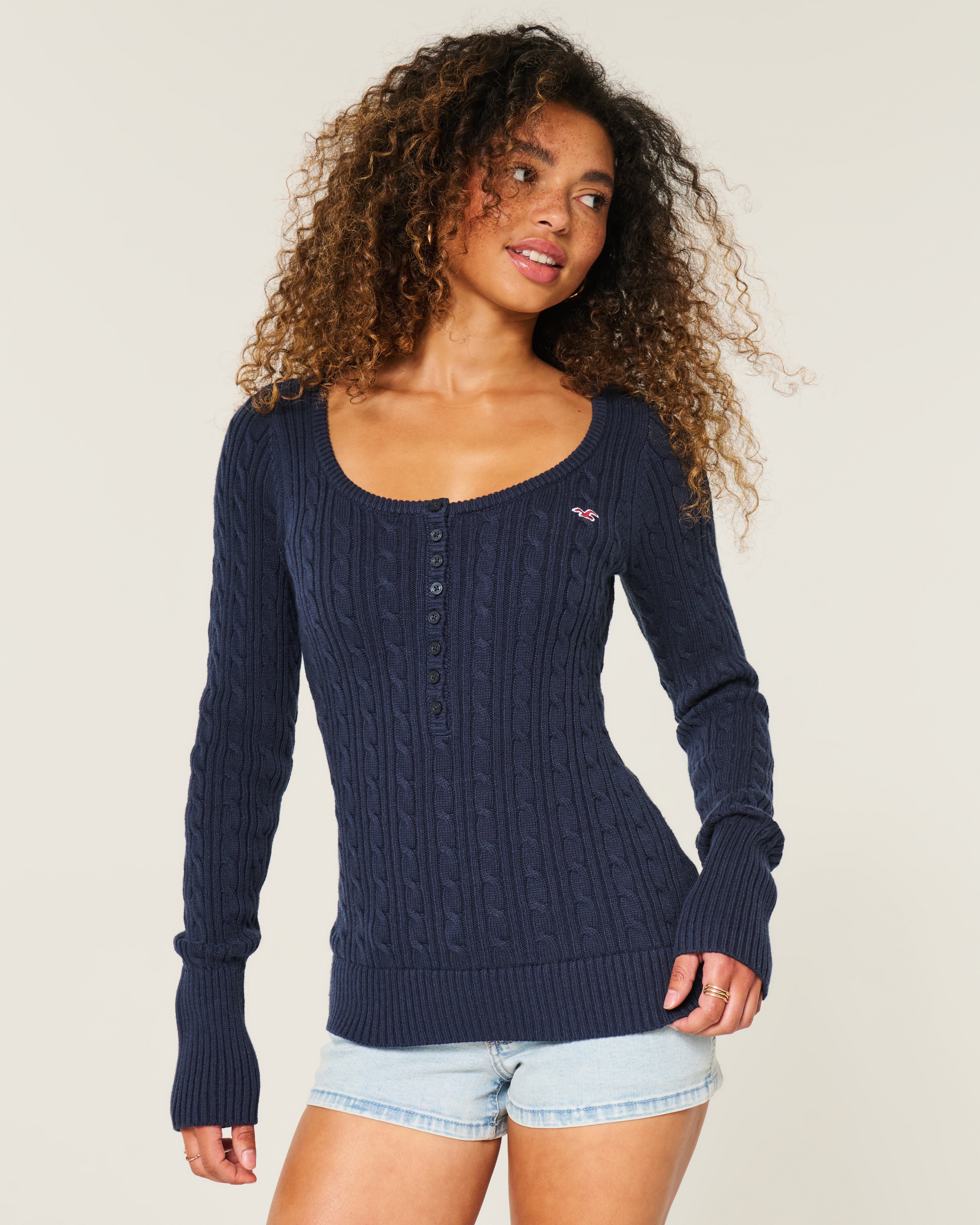 Cable Knit Icon Henley Jumper