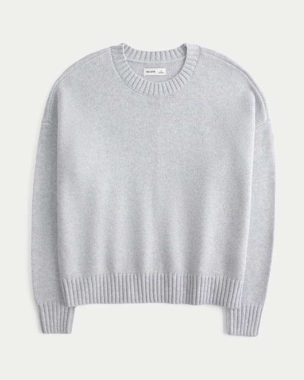 Hollister Rory Crew Sweater, Light Grey view 1