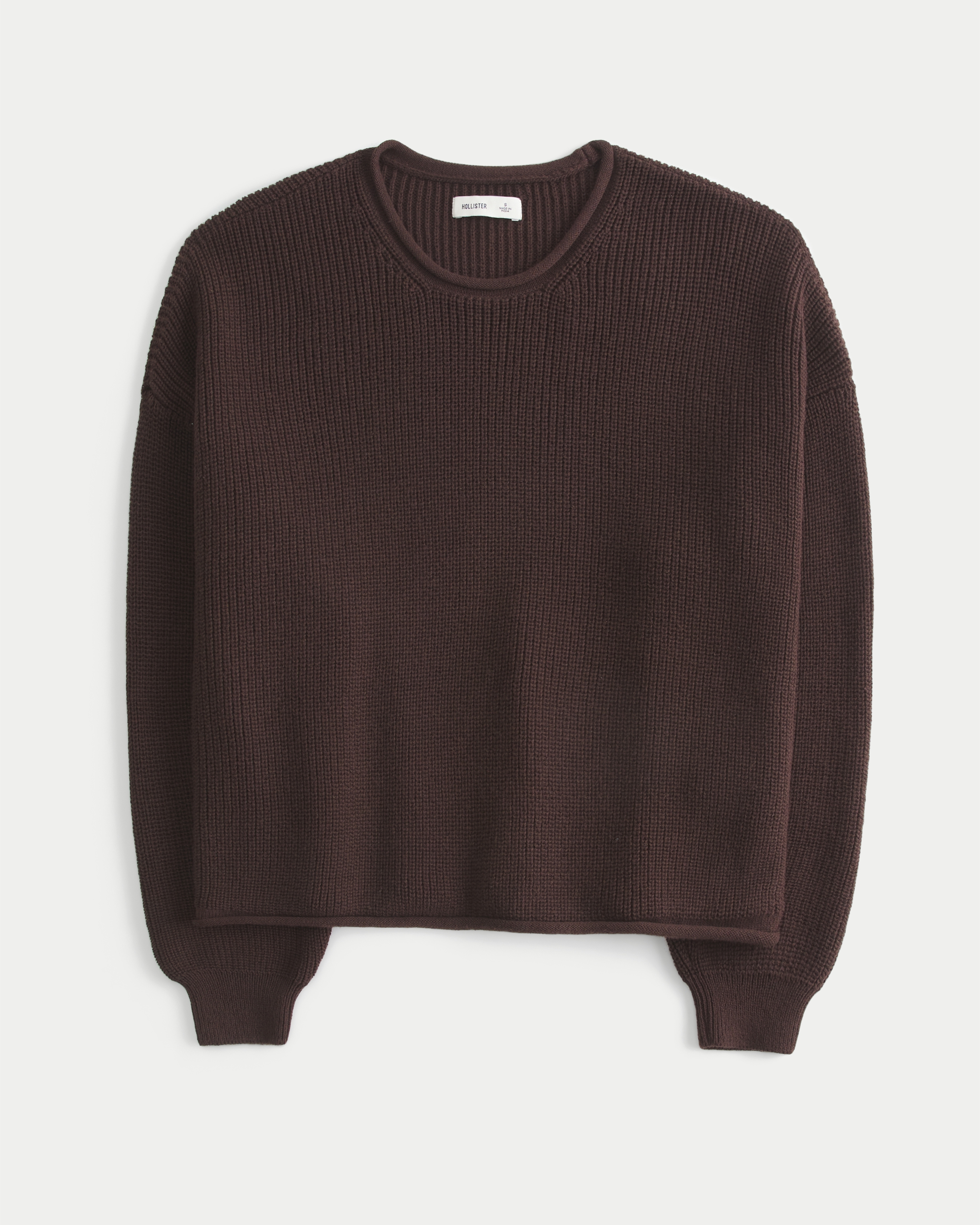 Easy Roll-Neck Crew Sweater