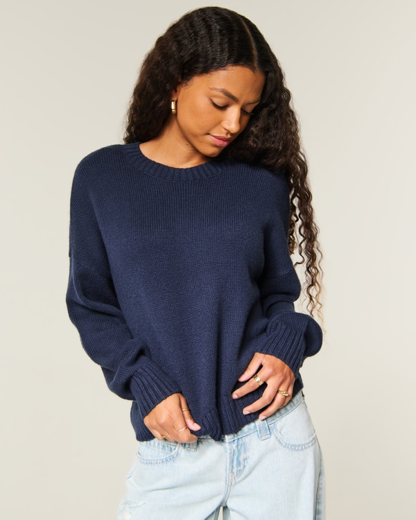 Hollister Rory Crew Sweater, Navy view 1