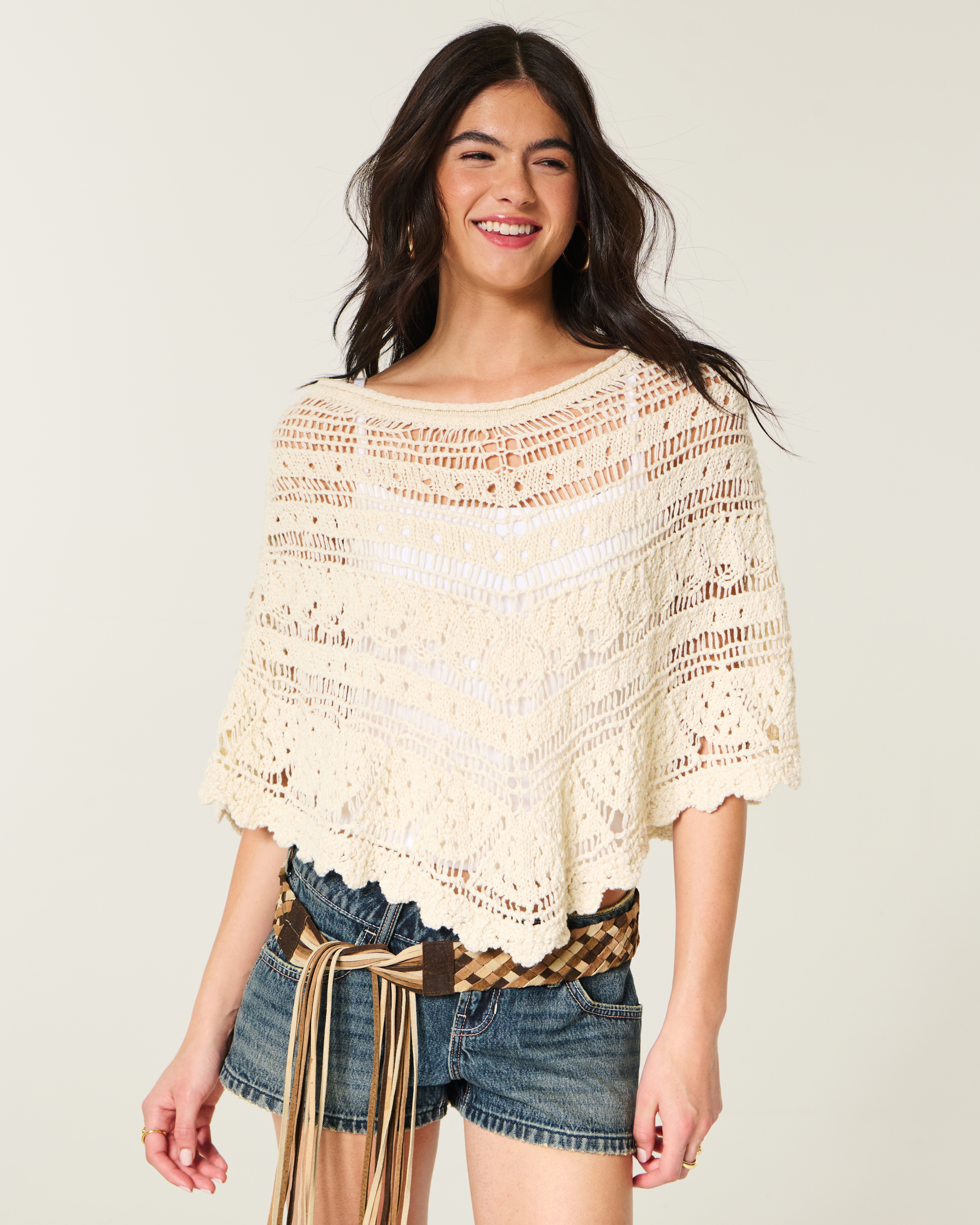 Stitchy Crochet-Style Poncho
