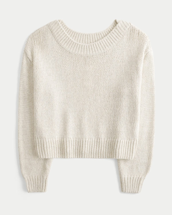 Lofty Off-the-Shoulder Sweater, Oatmeal view 2