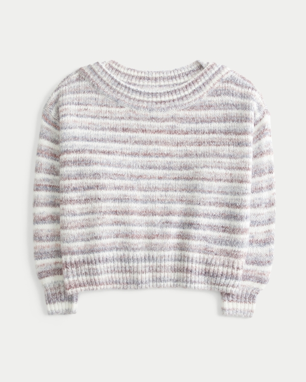 Lofty Off-the-Shoulder Sweater, Heather Grey view 1
