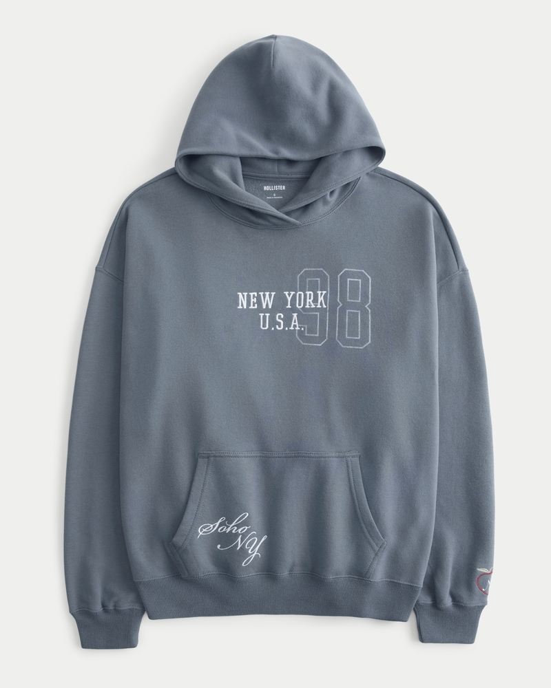 Oversized Indianapolis Sports Graphic Hoodie