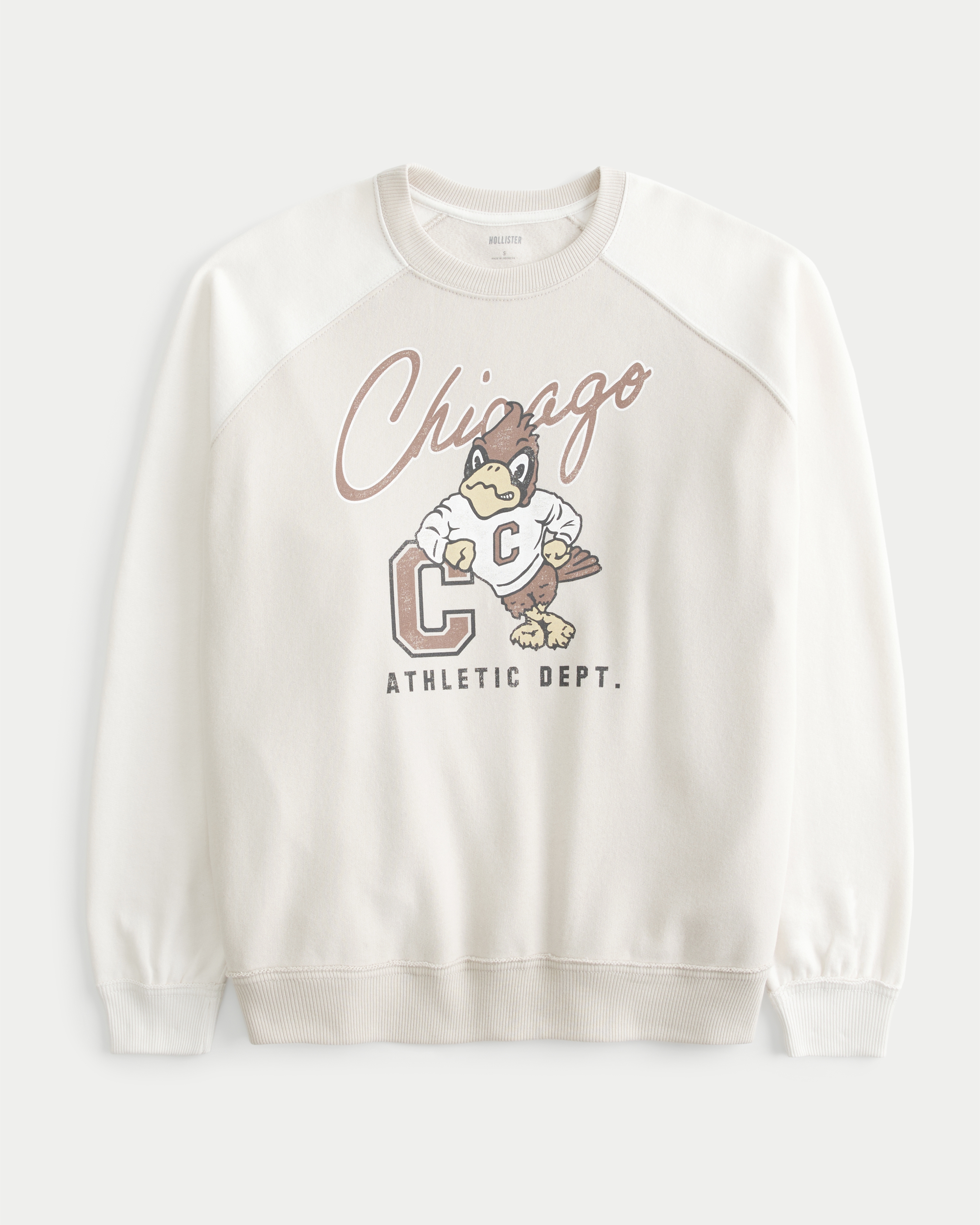 Oversized Chicago Athletic Dept. Graphic Crew Sweatshirt