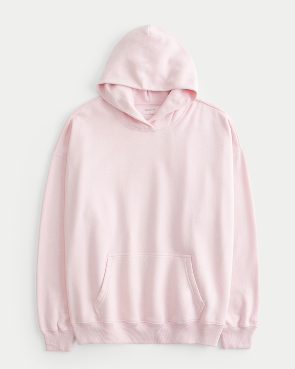 Hollister Feel Good Fleece Oversized Hoodie, Petal Pink