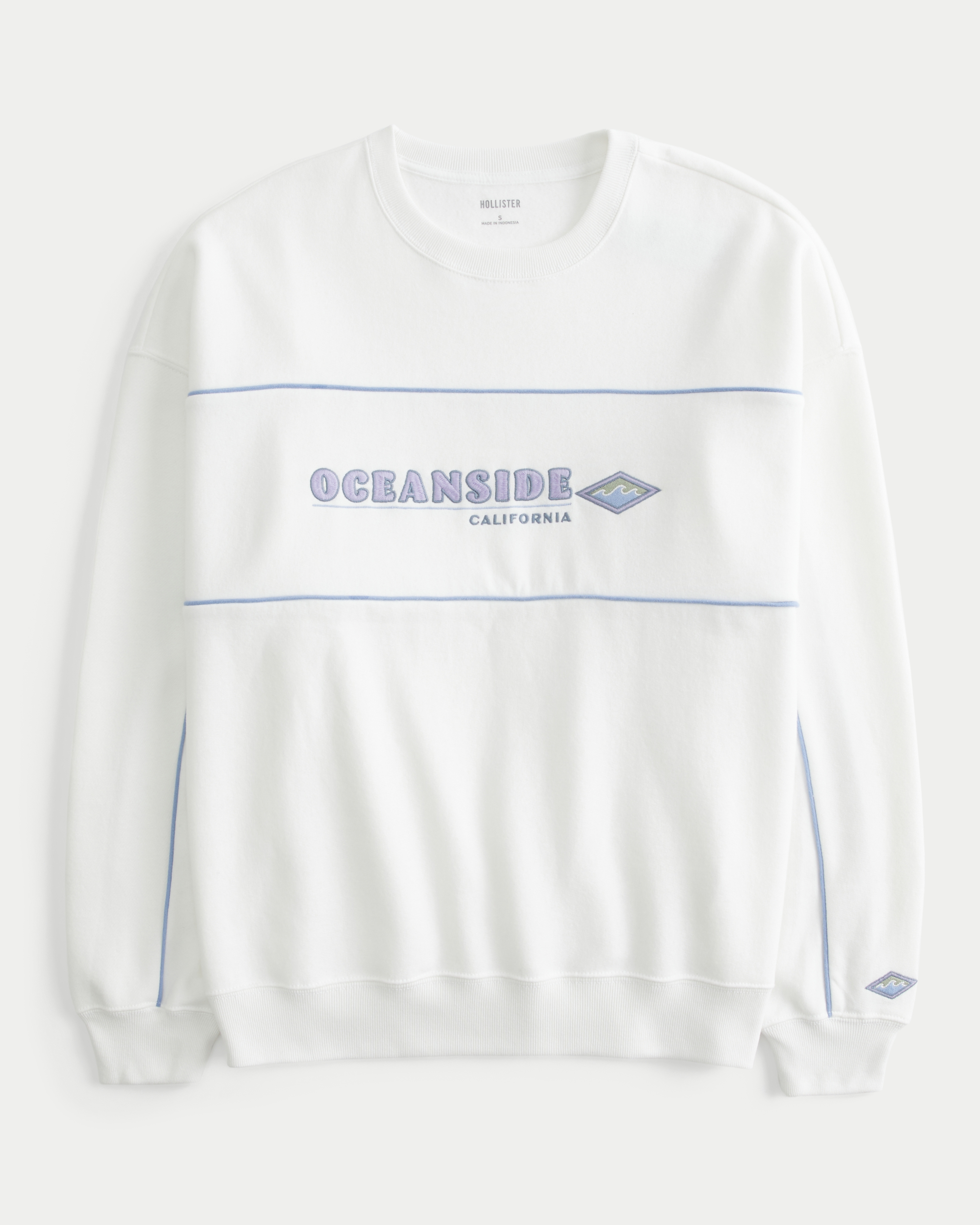 Oversized Oceanside Graphic Crew Sweatshirt