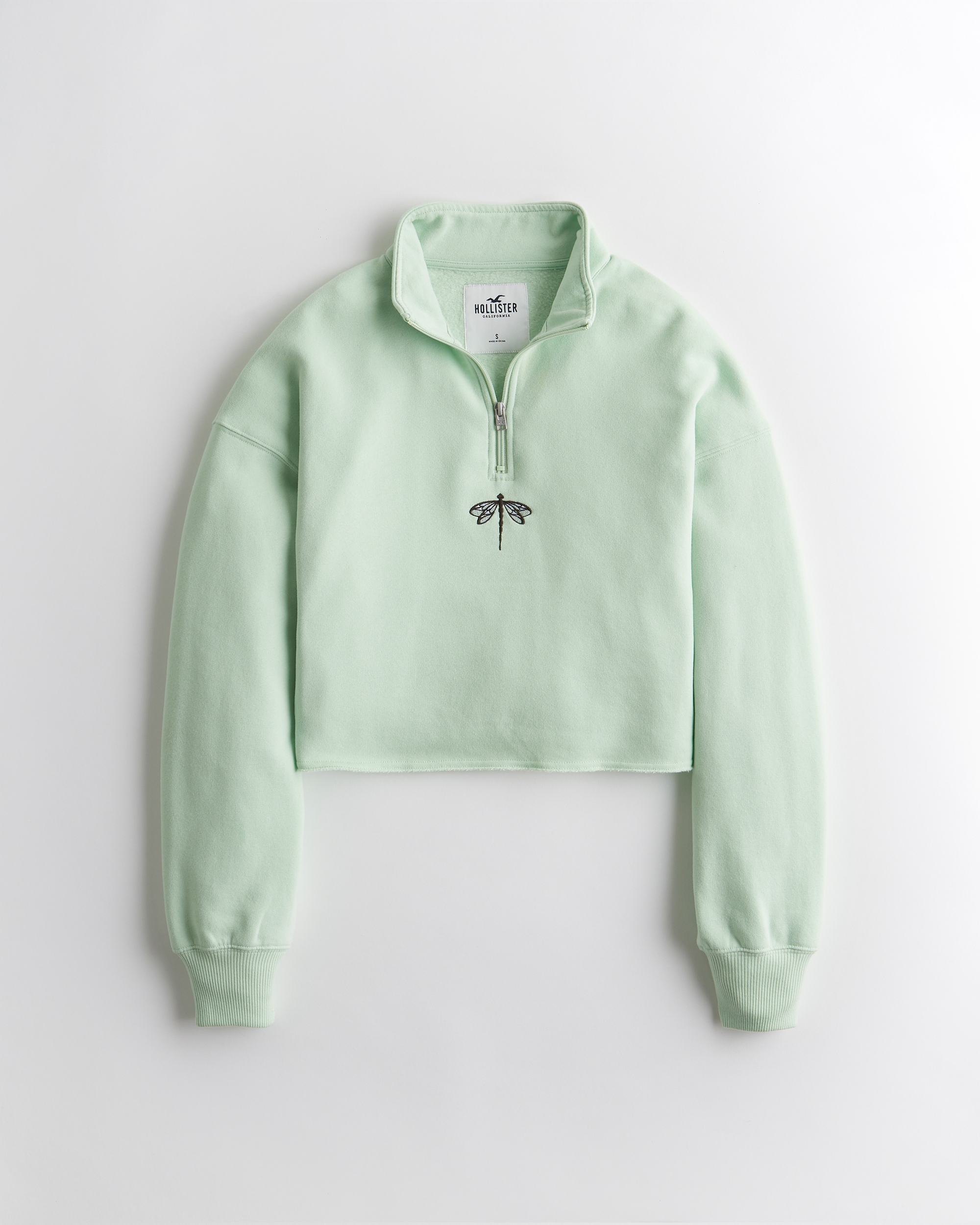 hollister boyfriend half zip sweater