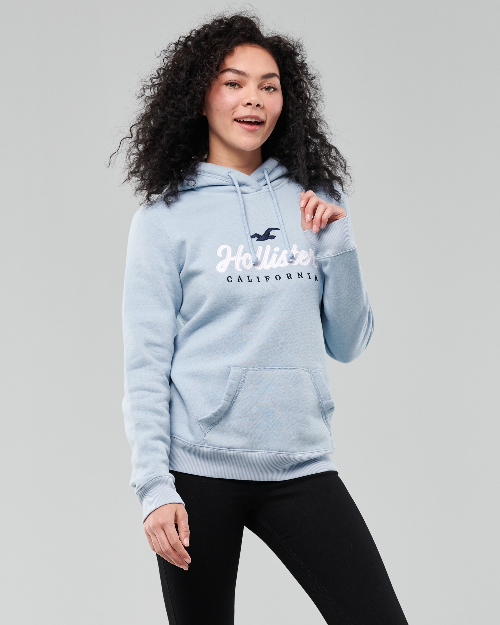 baby blue hollister hoodie