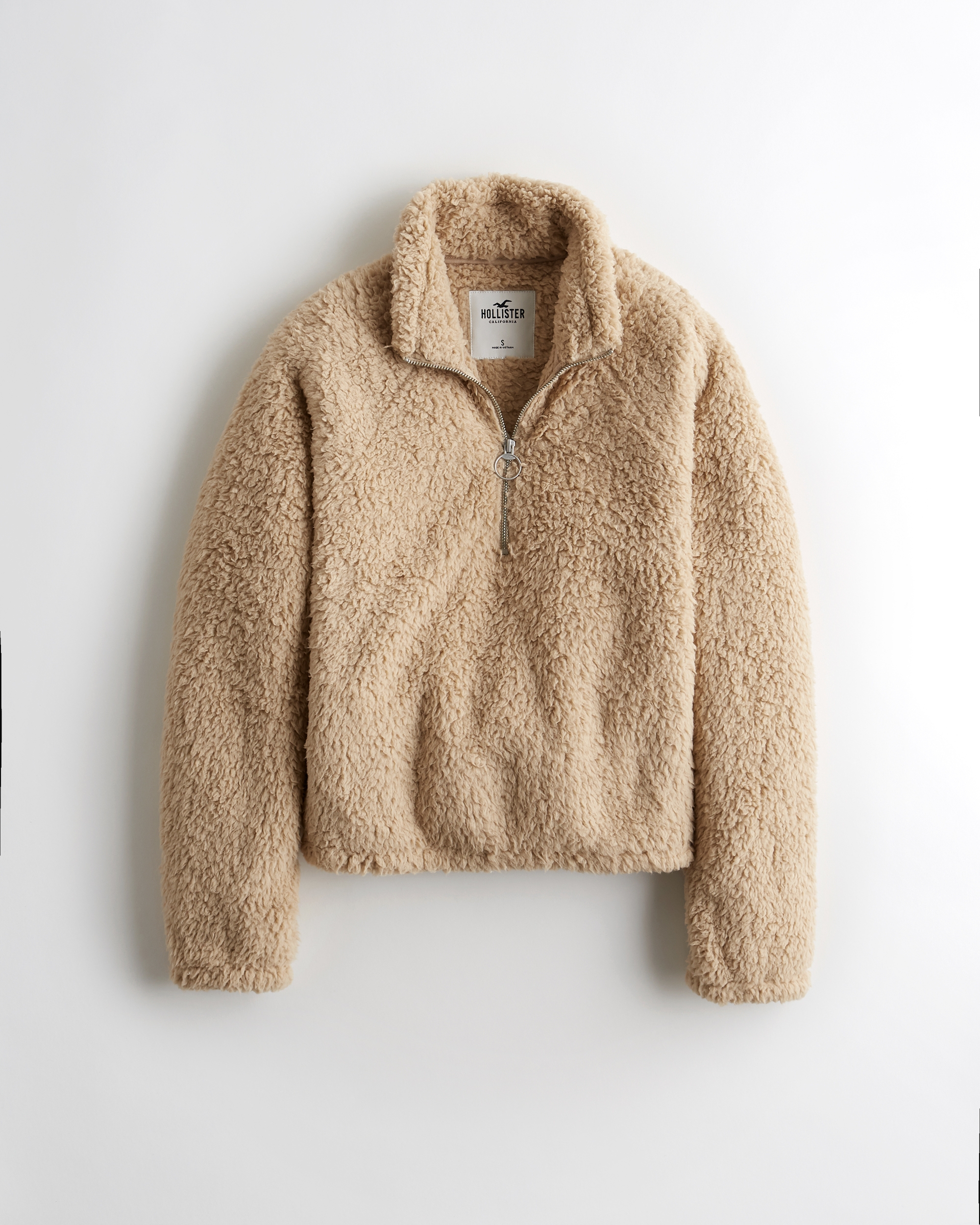 tan sherpa pullover