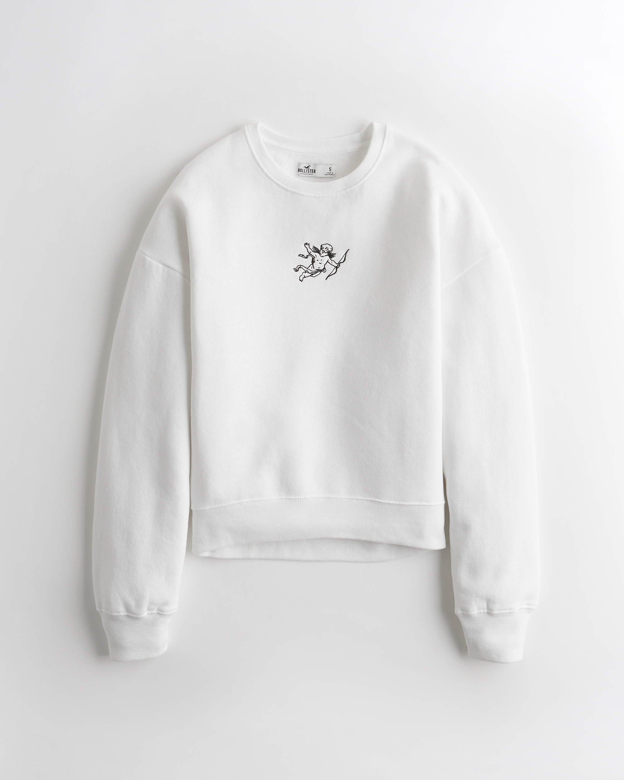 white hoodless sweatshirt