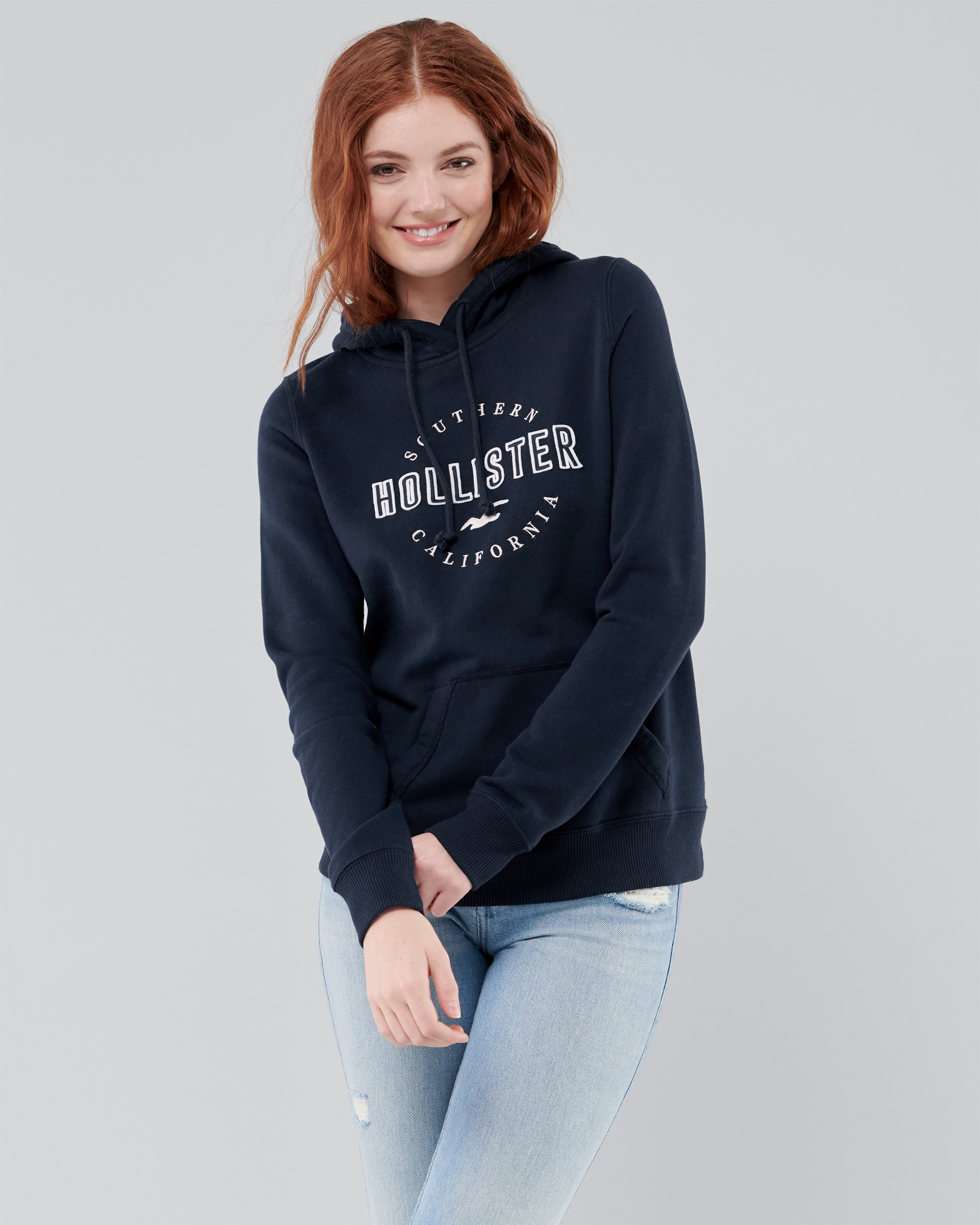 hollister navy sweatshirt