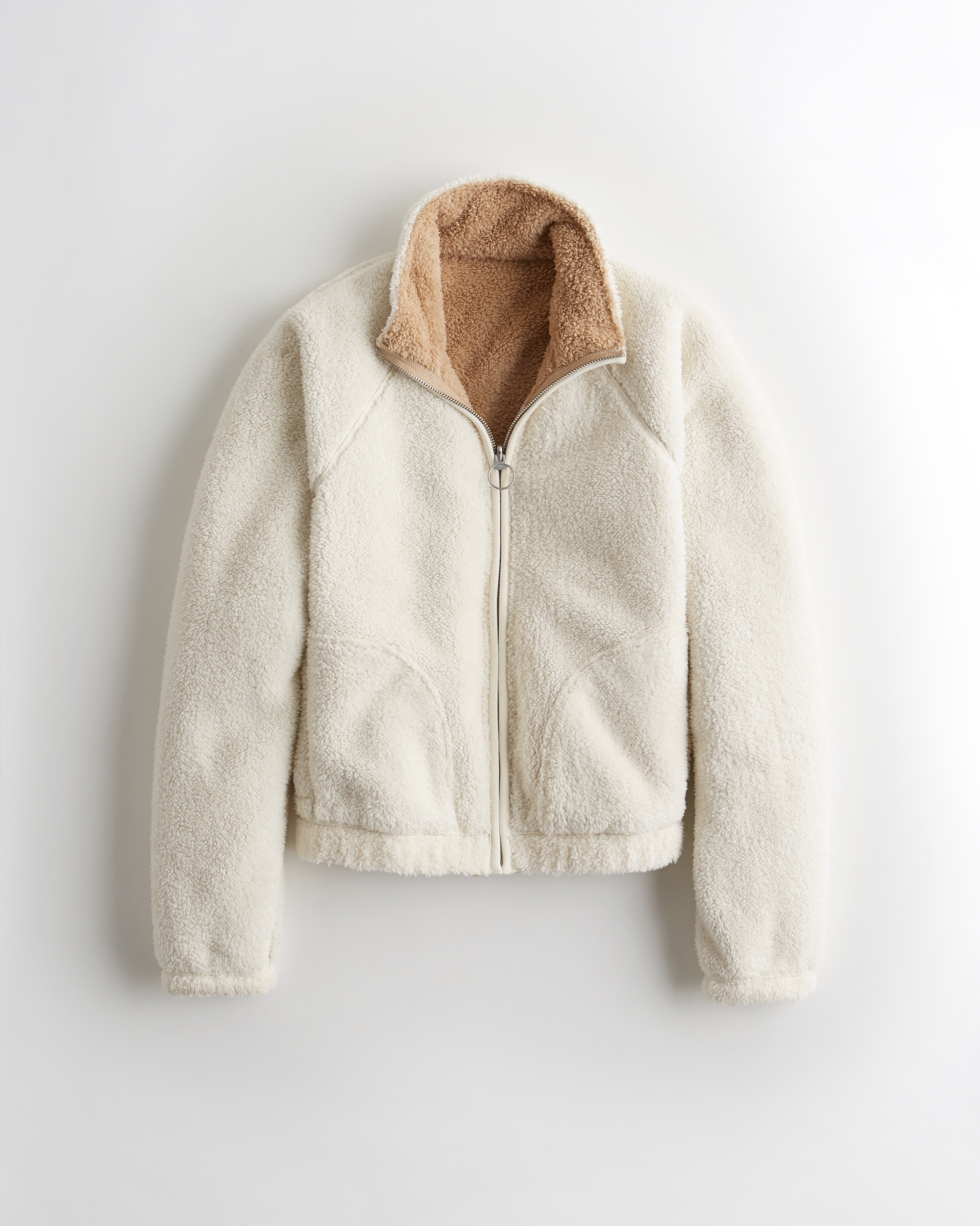 reversible sherpa hoodie