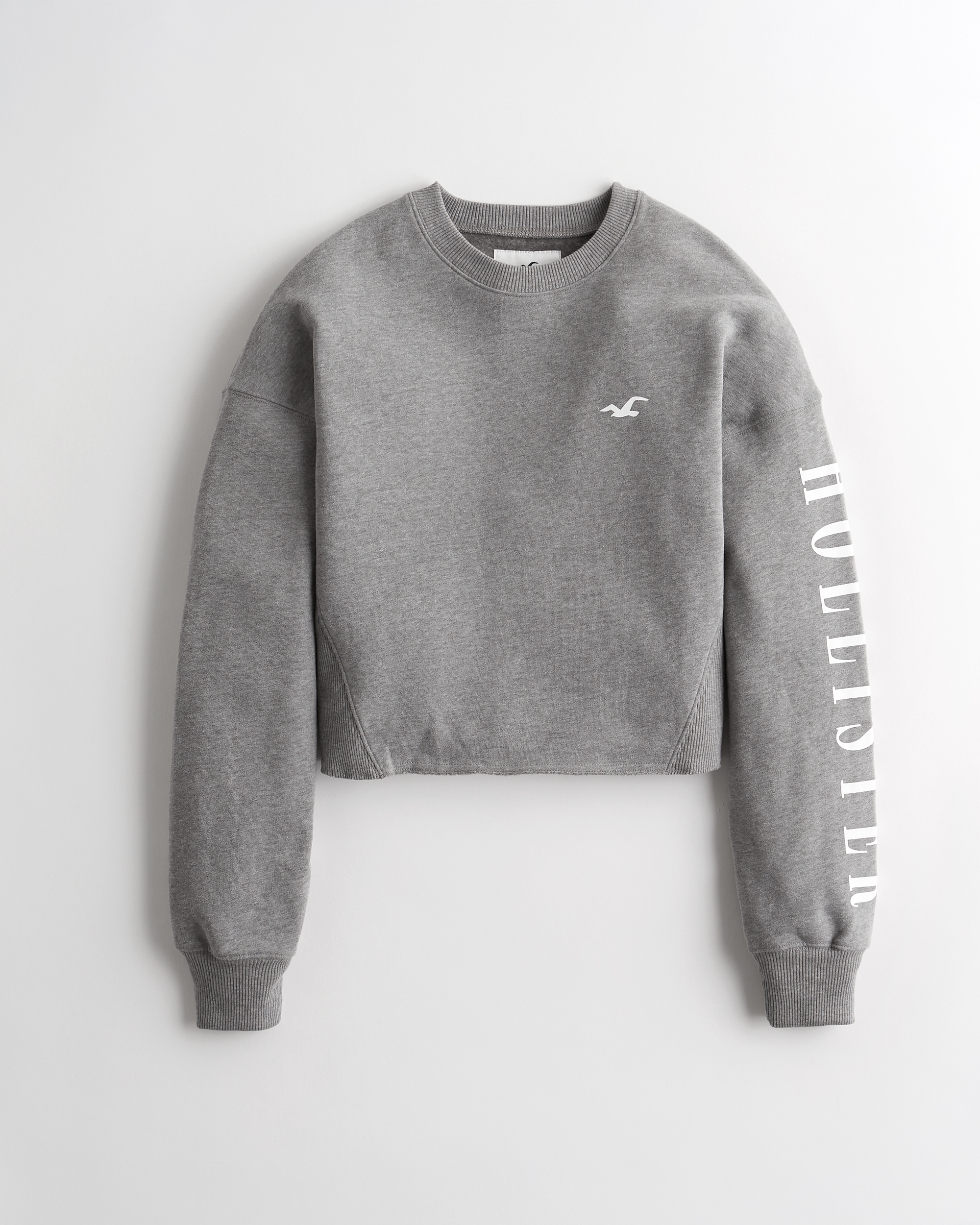 cropped crew neck