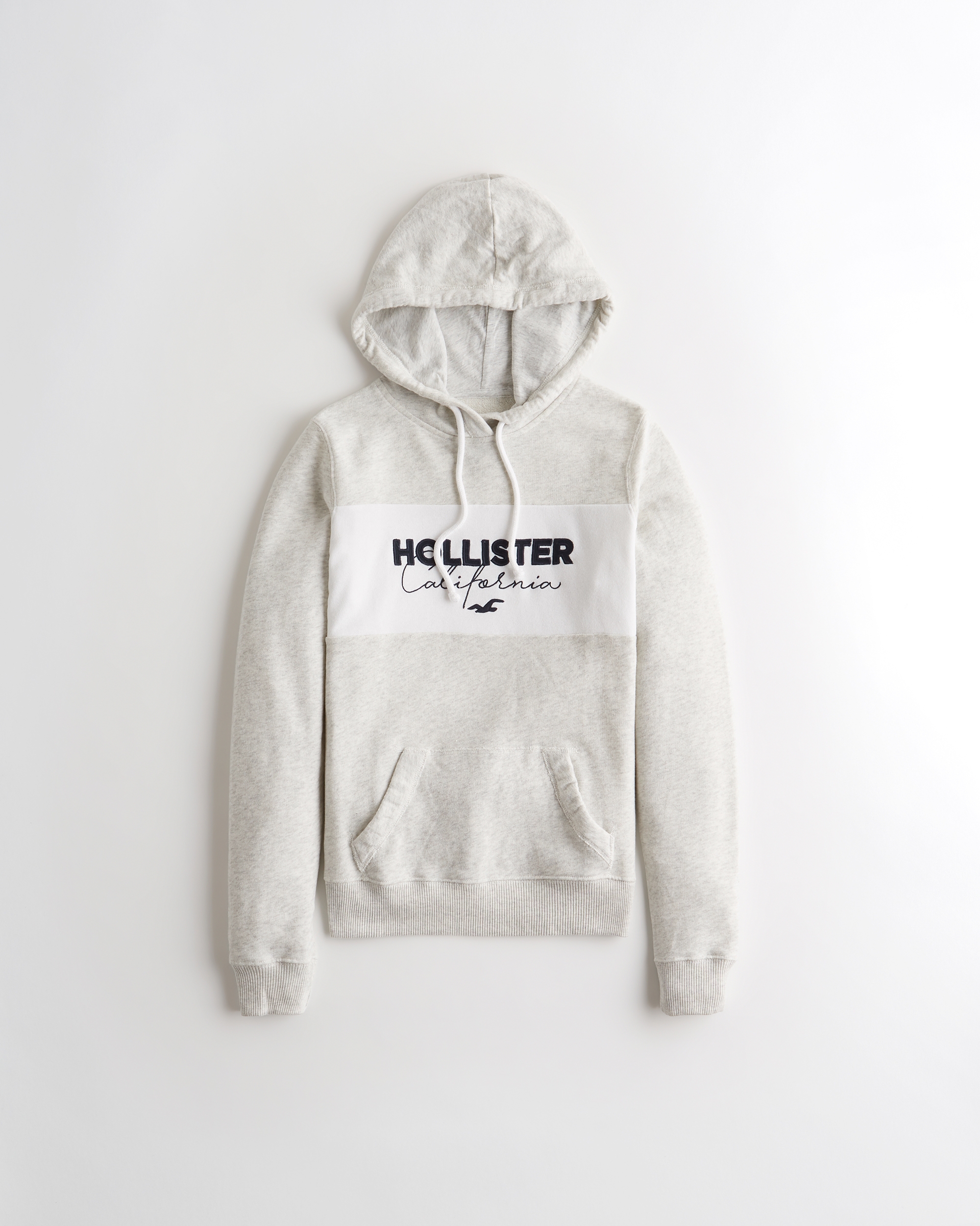 logo tape hoodie hollister