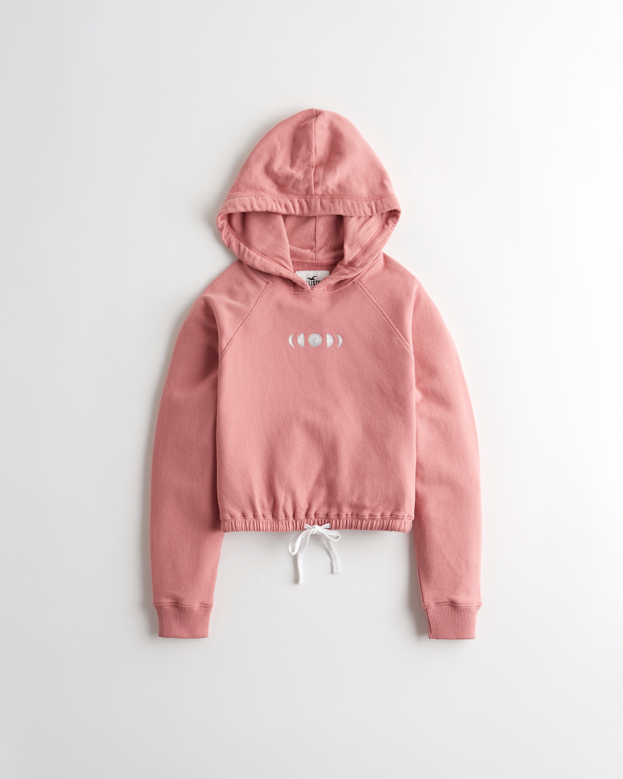 cropped cinched hoodie