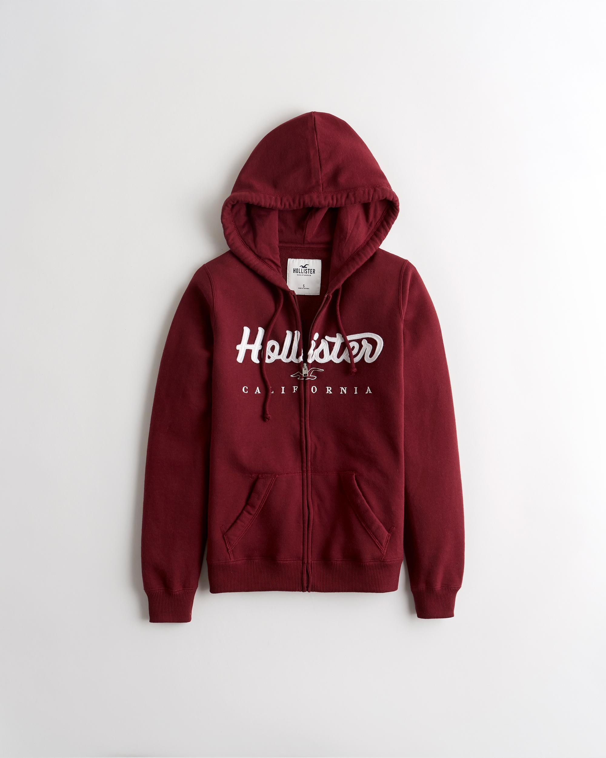 hollister hoodie burgundy