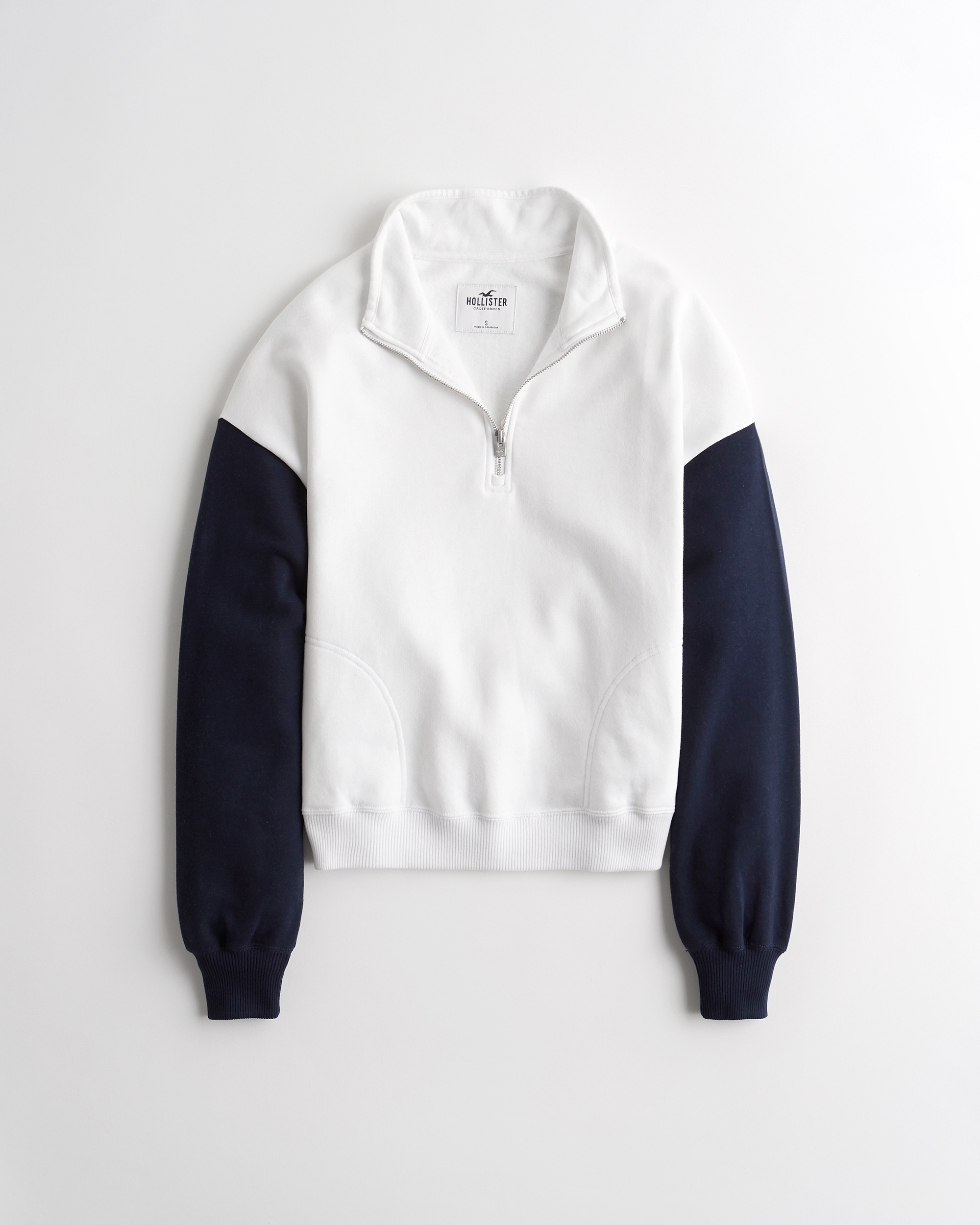 hollister color block hoodie