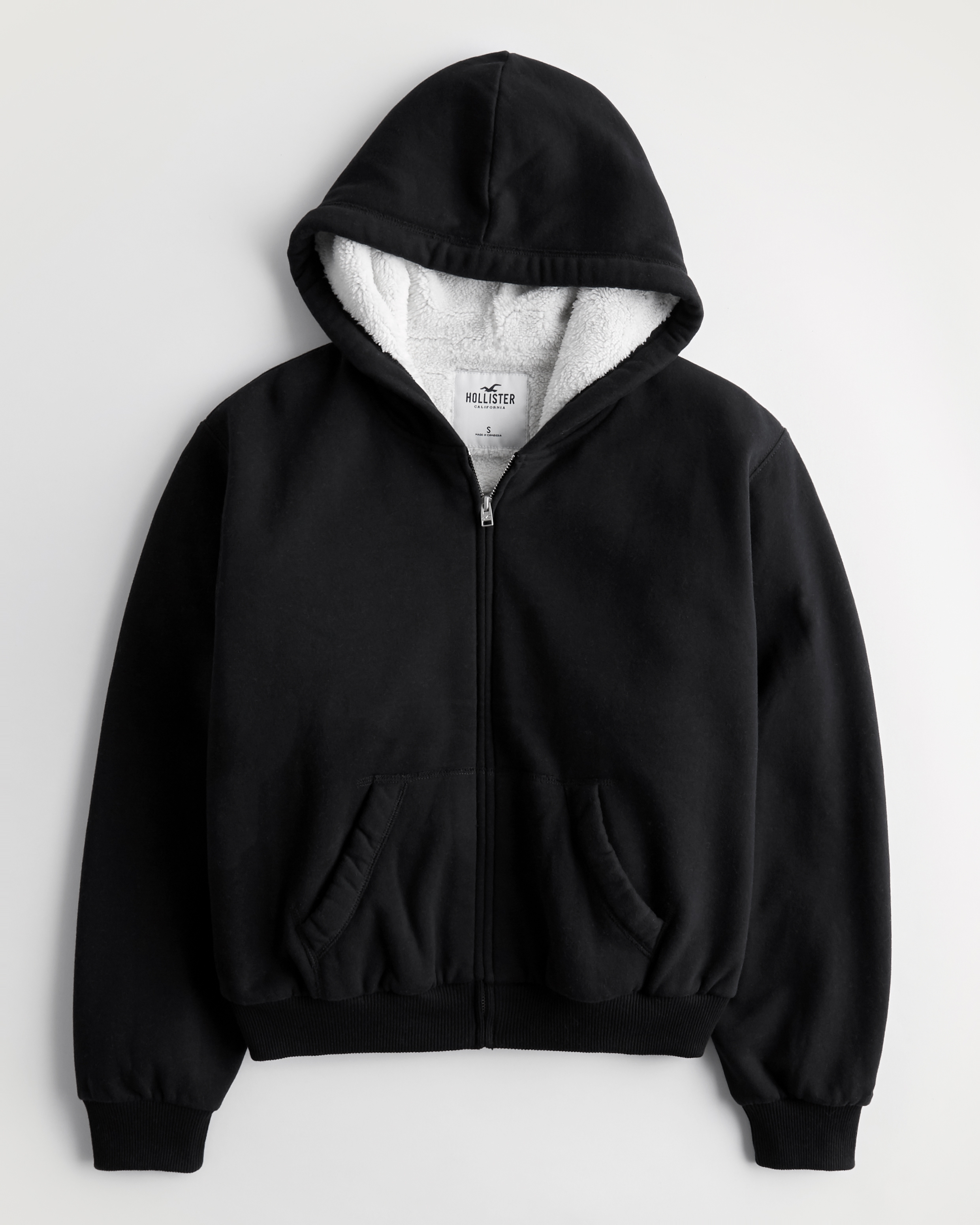 Sherpa lined hollister store hoodie