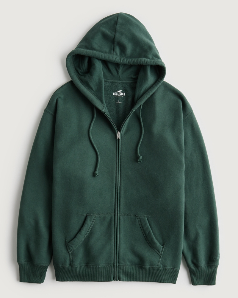 Women's Oversized Full-Zip Hoodie | Women's Tops | HollisterCo.com
