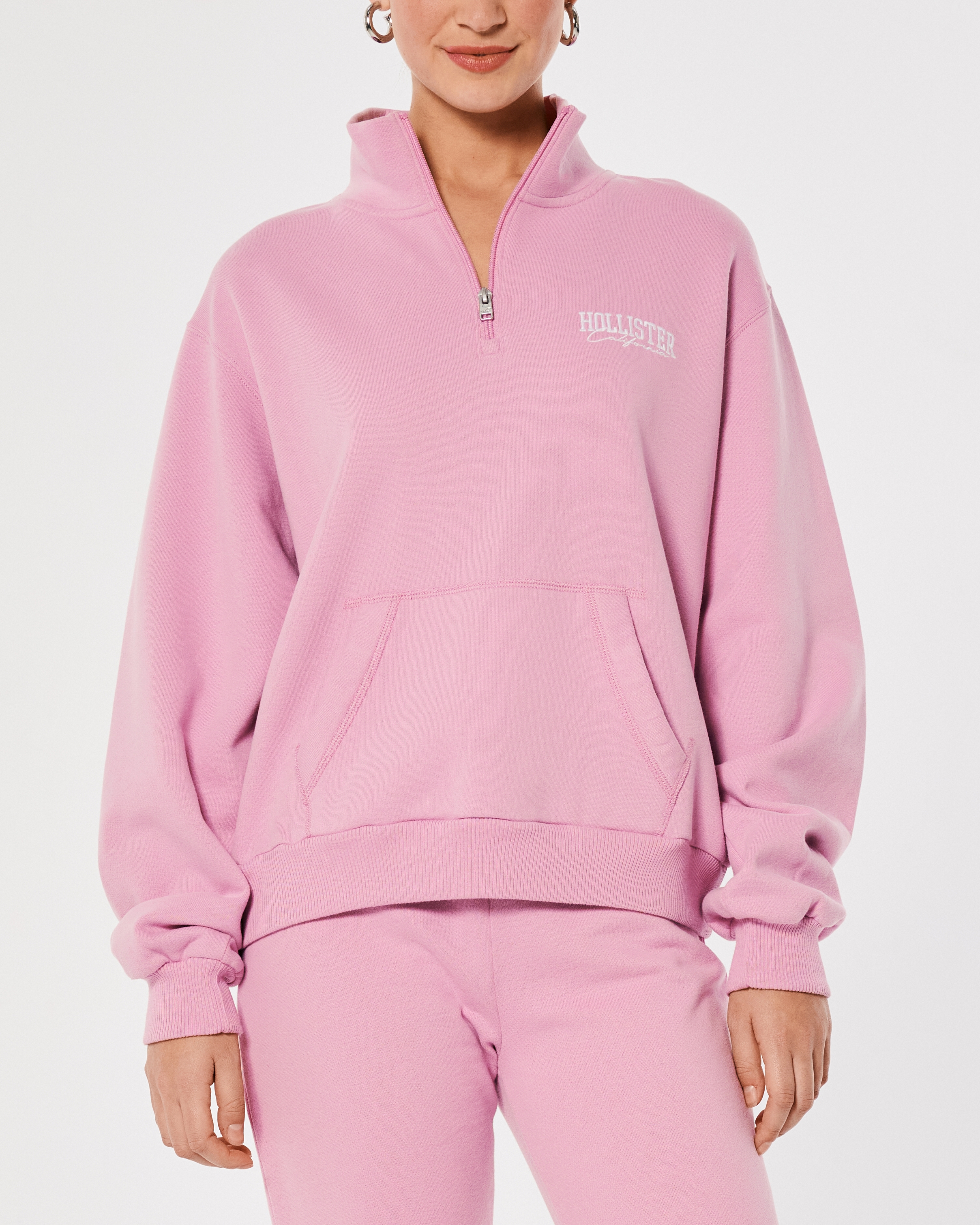 Hollister half hot sale zip sweatshirt