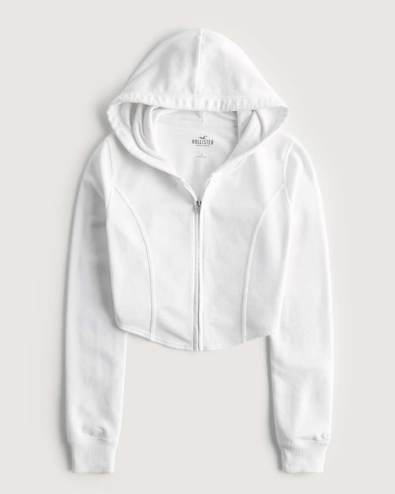 Women's Seamed Zip-Up Hoodie | Women's Tops | HollisterCo.com