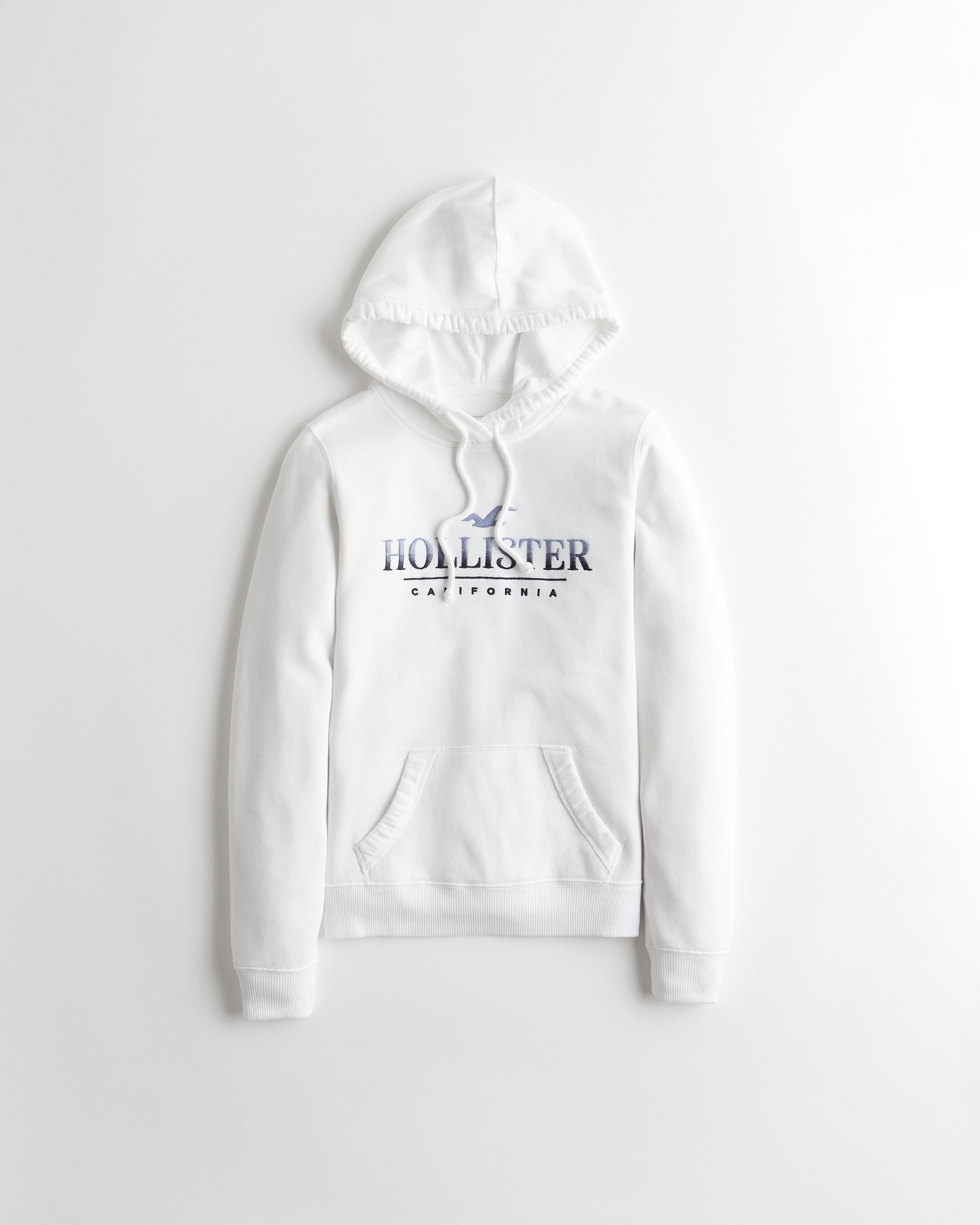 embroidered logo hoodie hollister