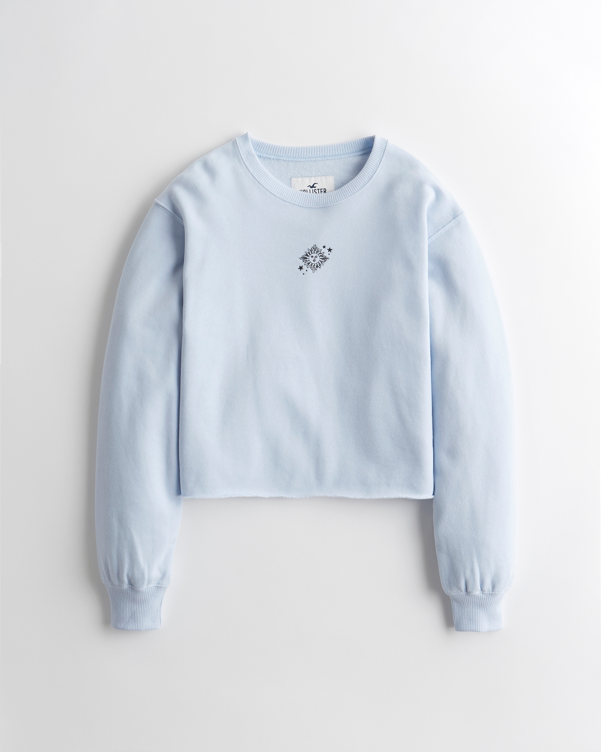 hollister logo graphic crewneck sweatshirt