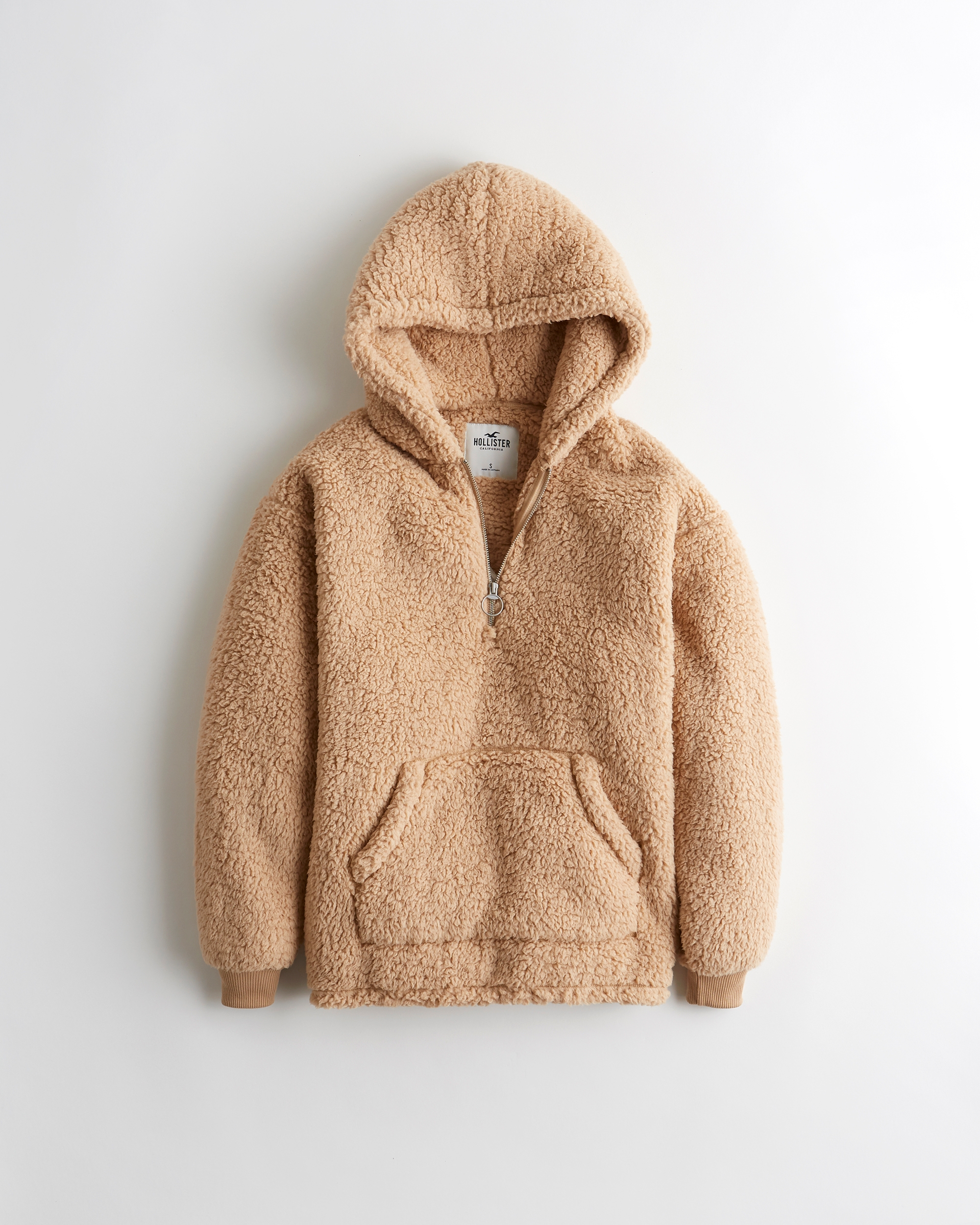 hollister sherpa half zip