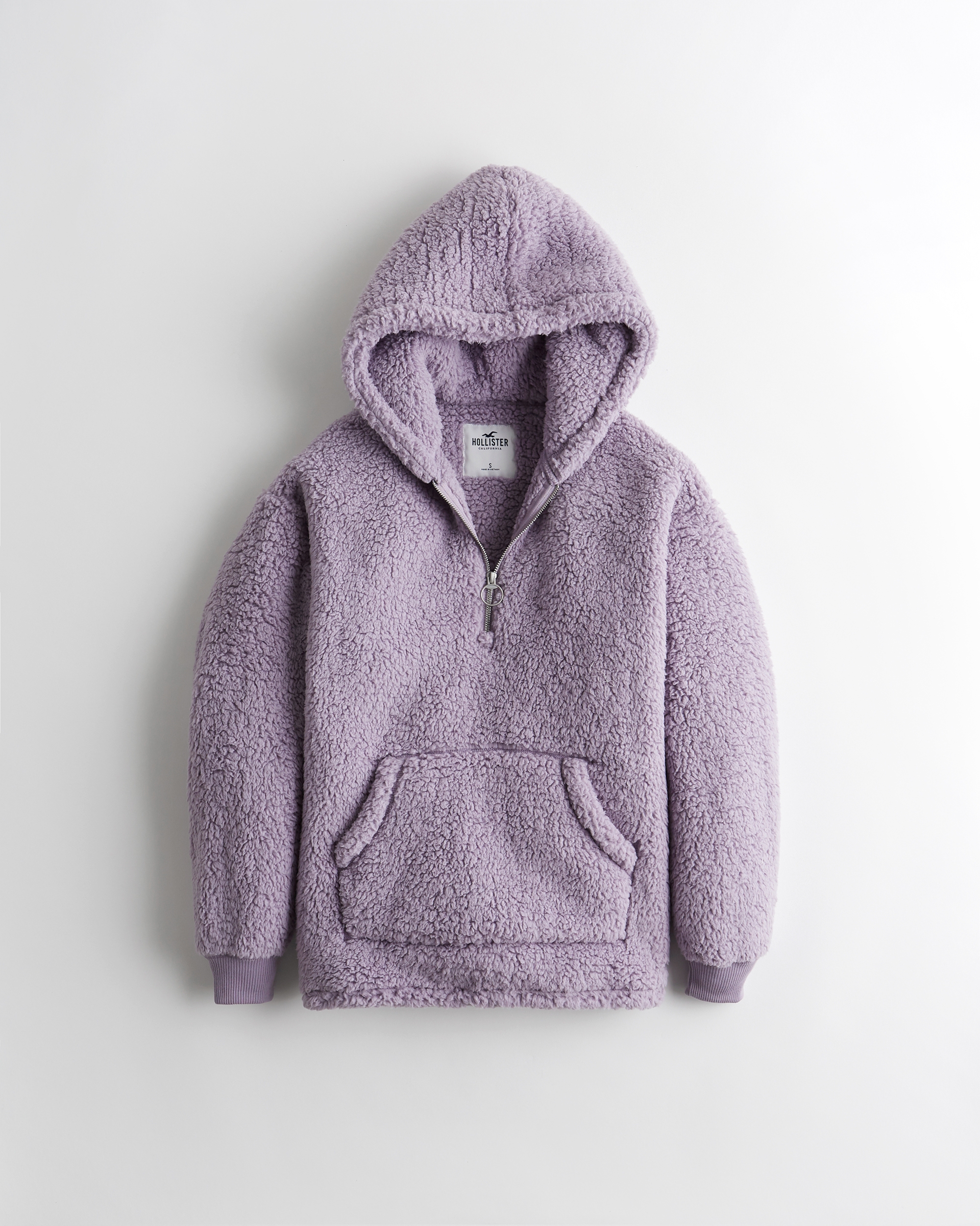 half zip sherpa sweatshirt hollister