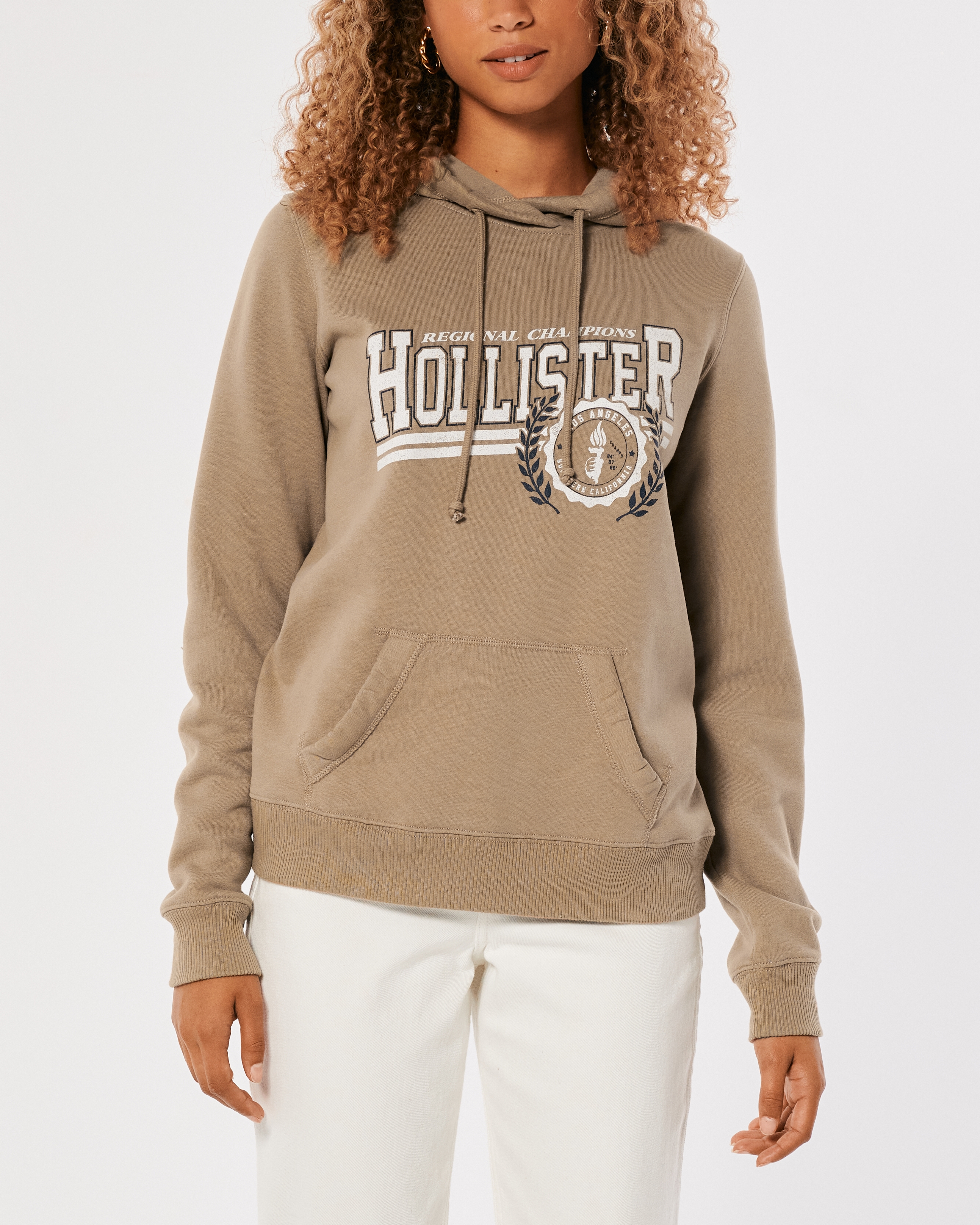 Hollister Print Logo Graphic Hoodie Mall of America