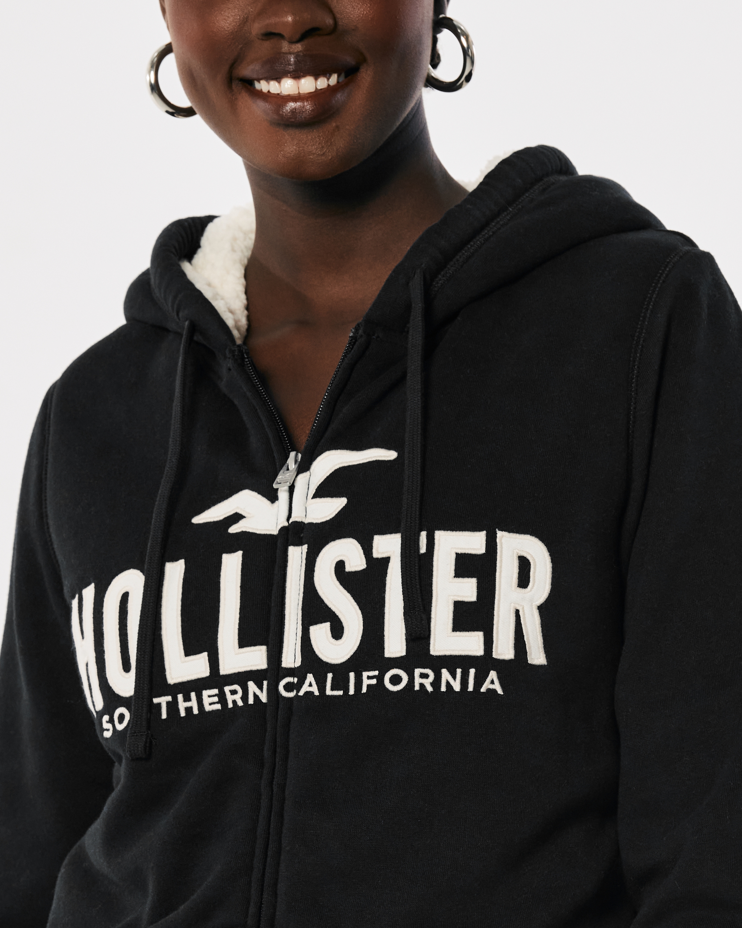 Hollister Sherpa Full-Zip Sweatshirt