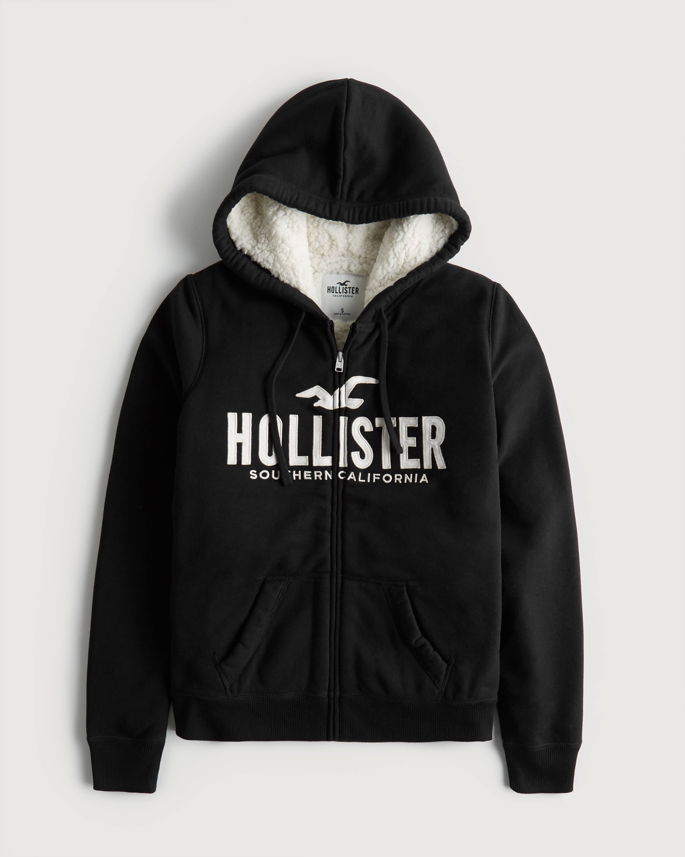 Black and white Hollister hoodie Thank you for - Depop