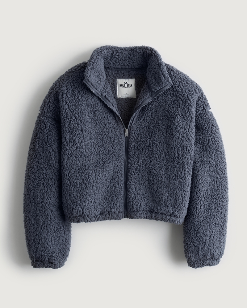 Sherpa Full-Zip Sweatshirt on Sale At Hollister Co.