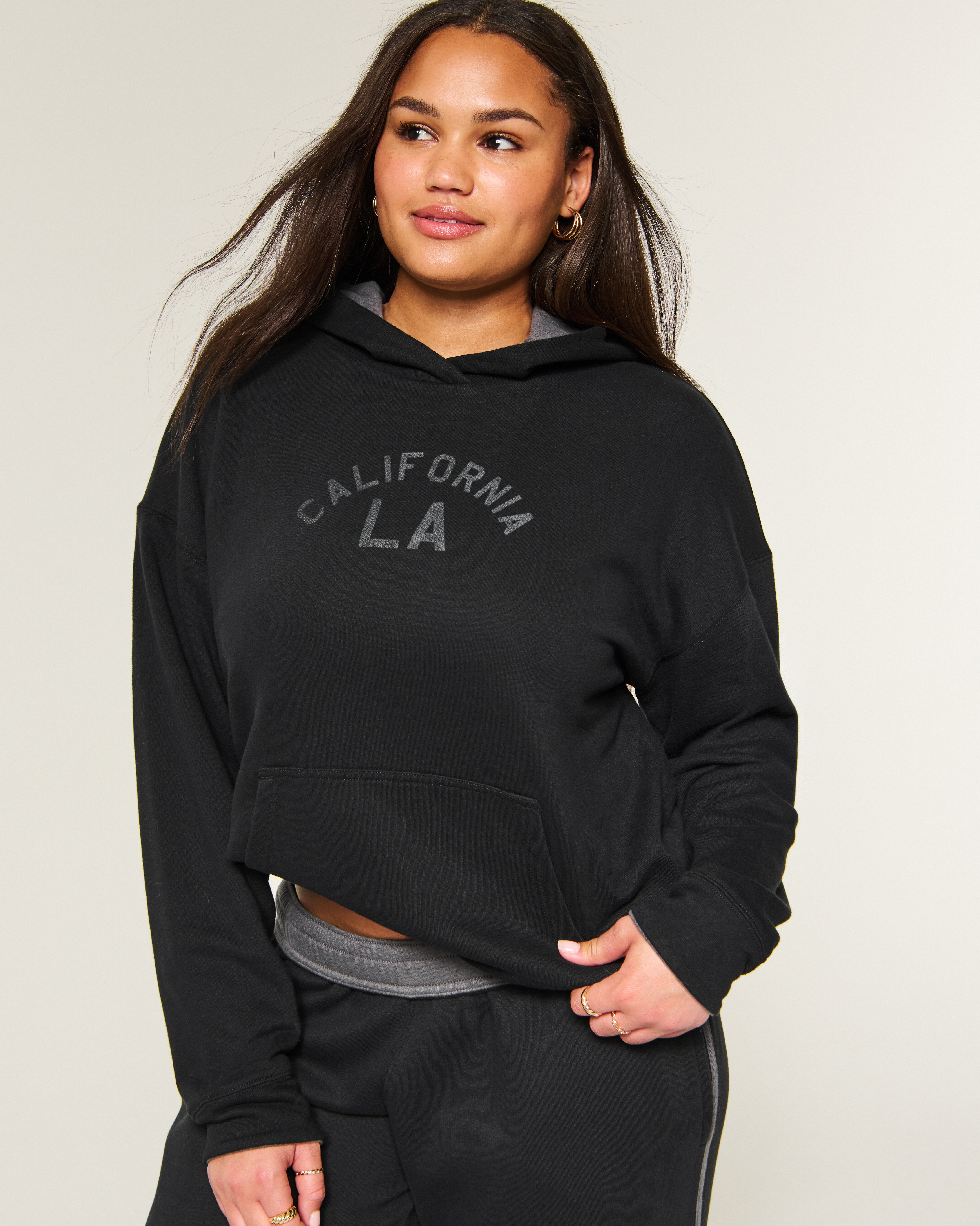 Hollister Feel Good Oversized Reversible Graphic Hoodie