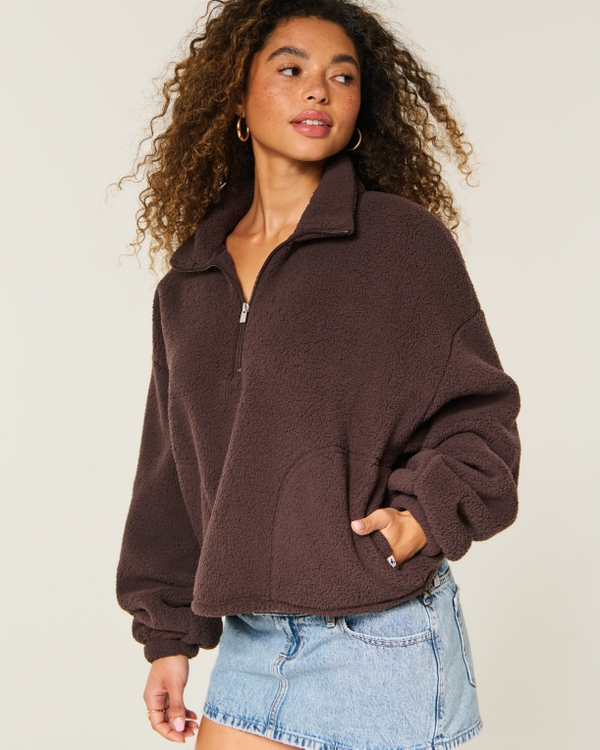Sherpa Half-Zip Sweatshirt