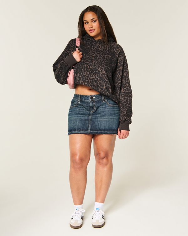 Hollister Feel Good Classic Fit Leopard Hoodie, Leopard view 2