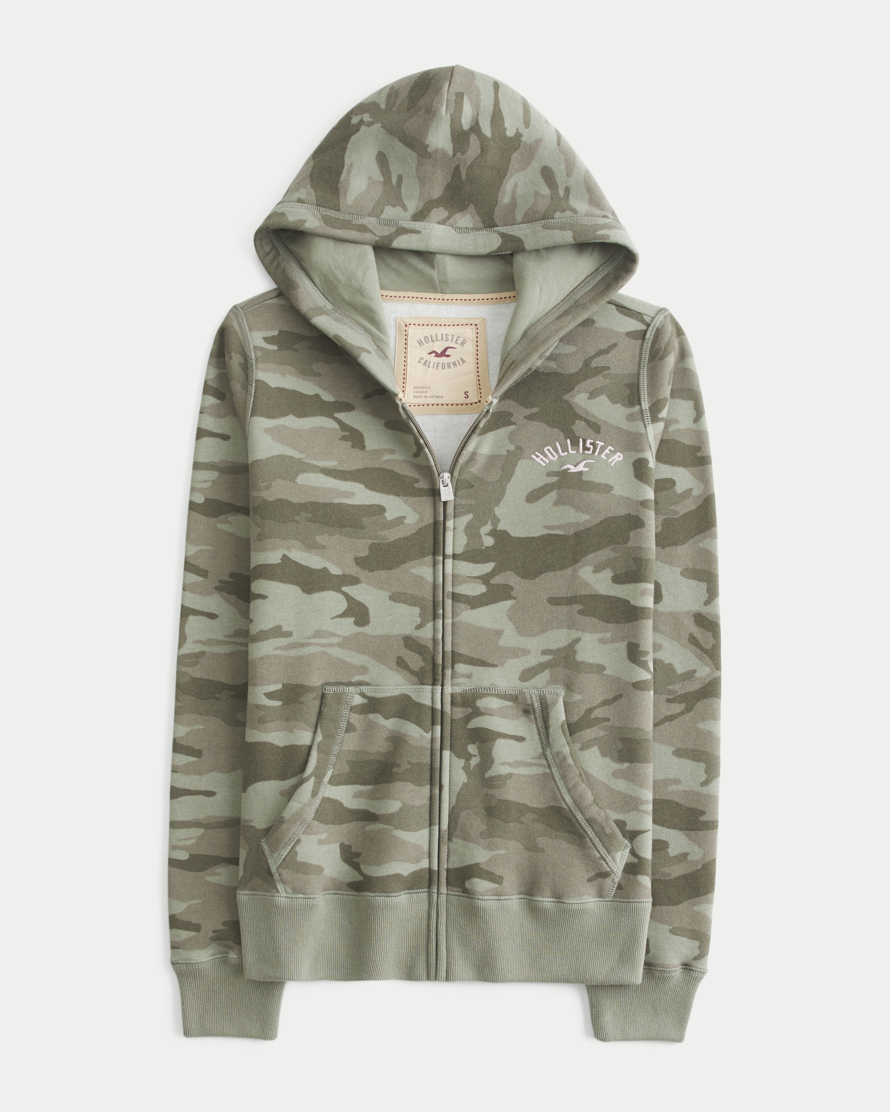 Hollister Feel Good Logo Camo Full-Zip