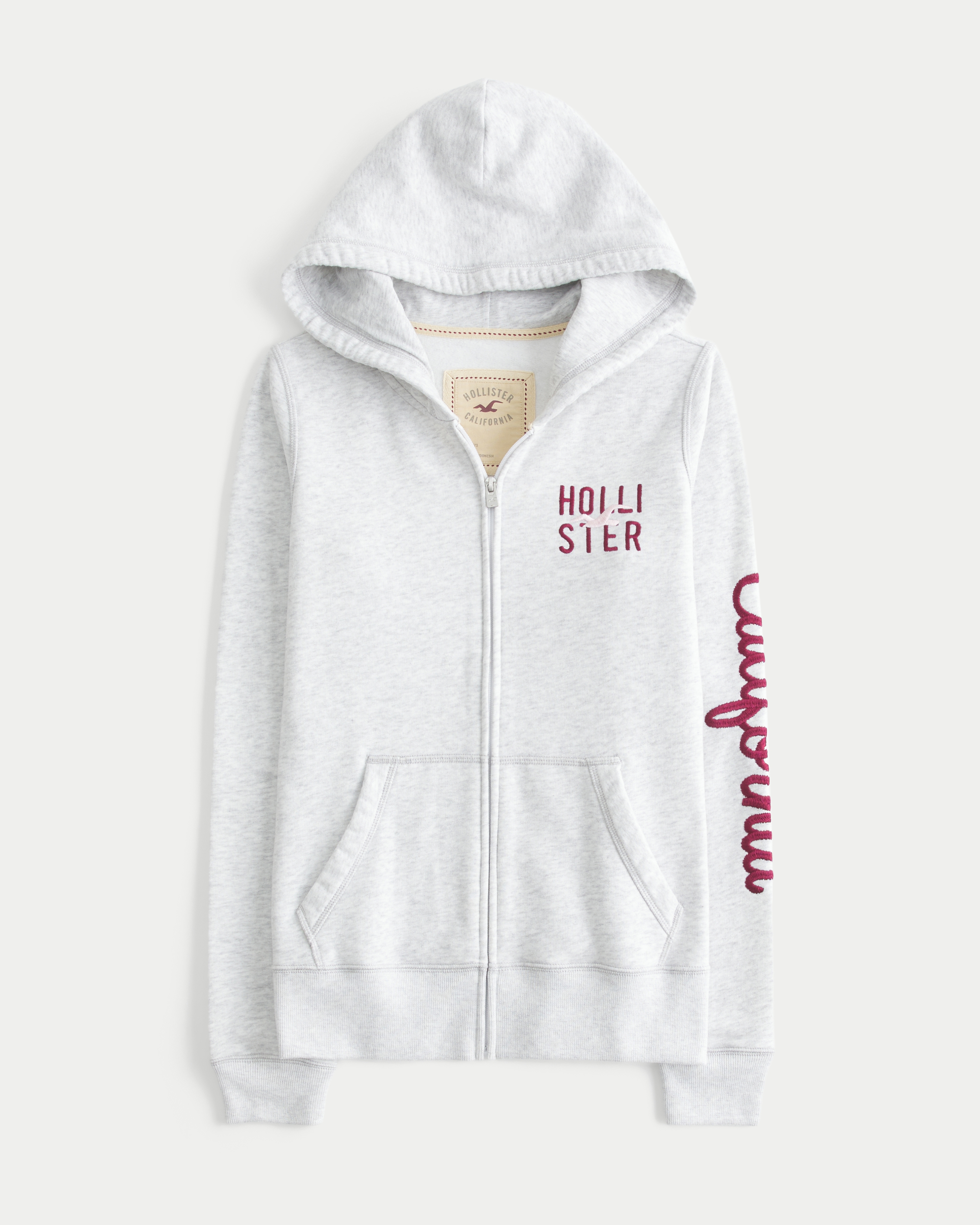 Zip-Up Logo Graphic Hoodie