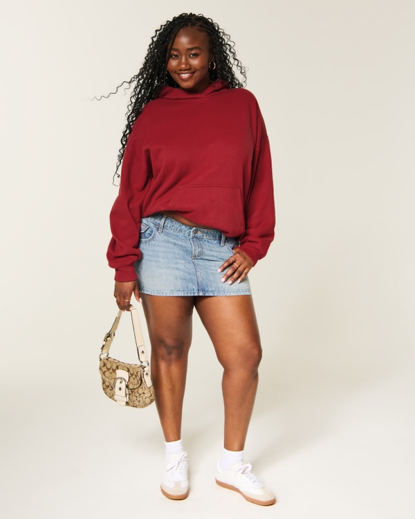 Hollister Feel Good Oversized Hoodie, Red view 2