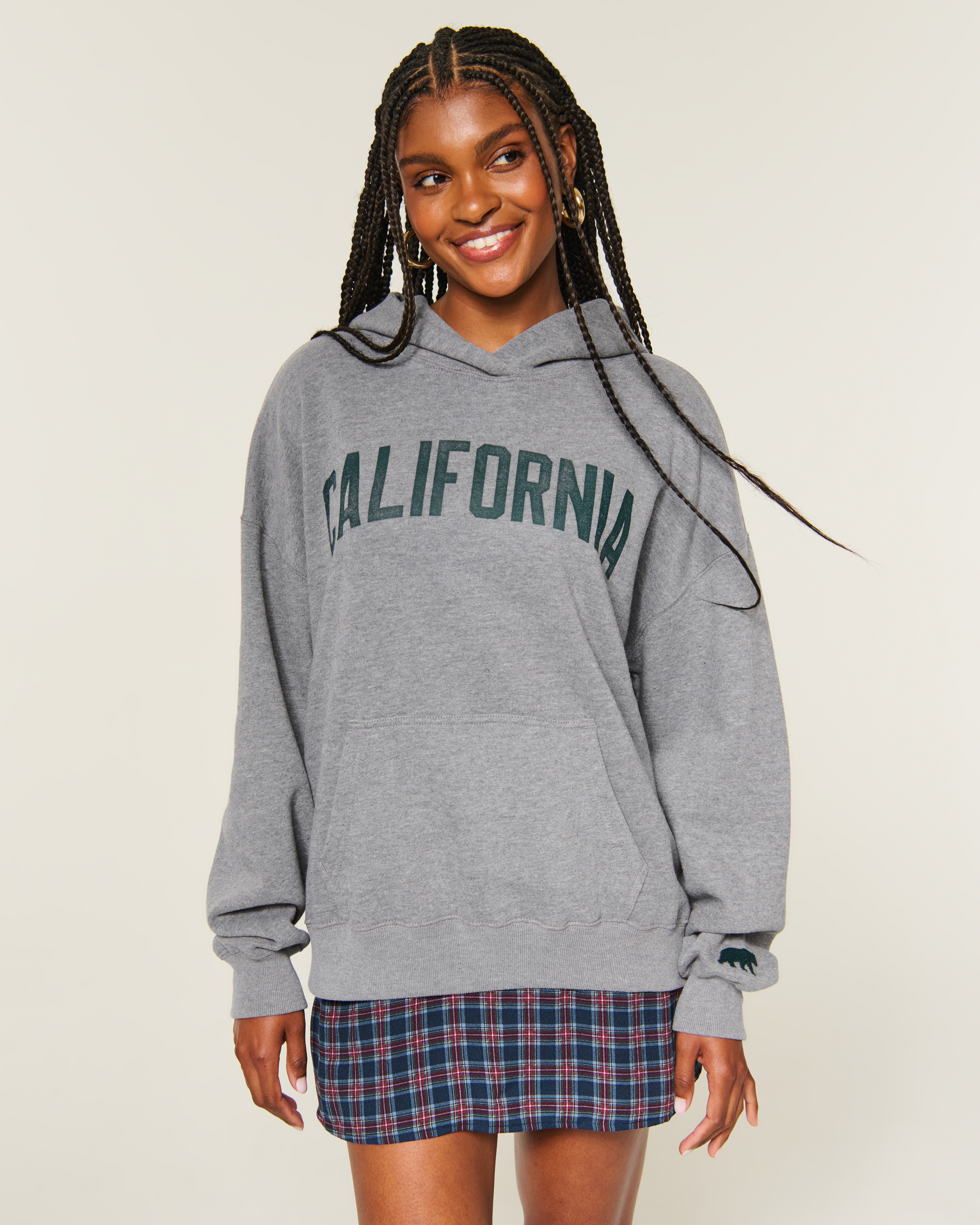Hollister Feel Good Oversized California Graphic Hoodie