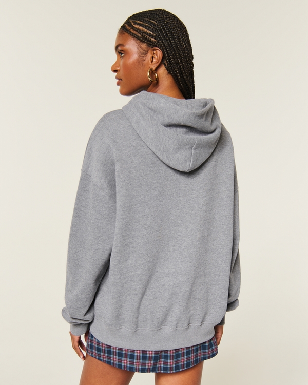 Hollister Feel Good Oversized California Graphic Hoodie, Heather Grey view 2