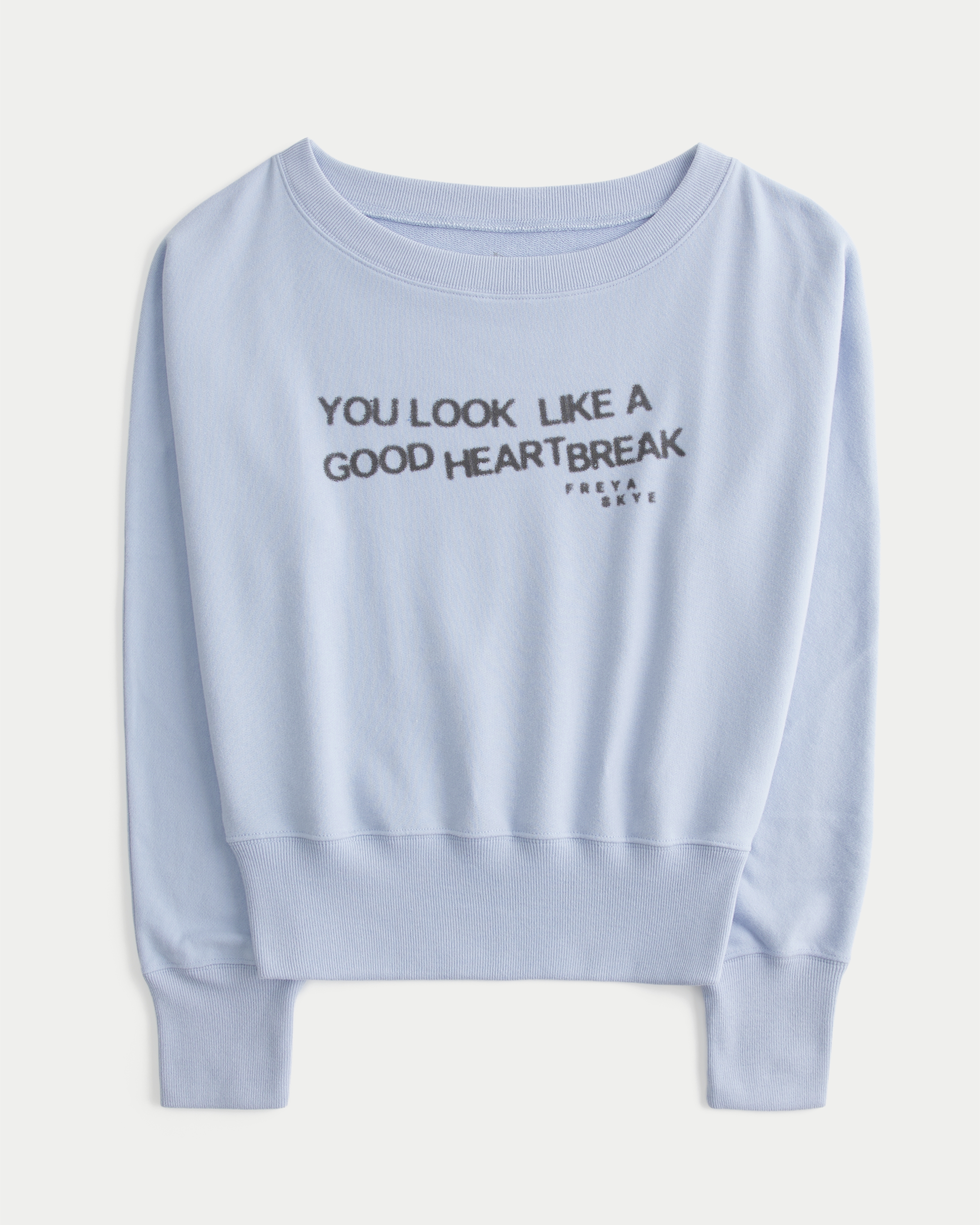Banded Off-the-Shoulder Freya Skye Graphic Sweatshirt