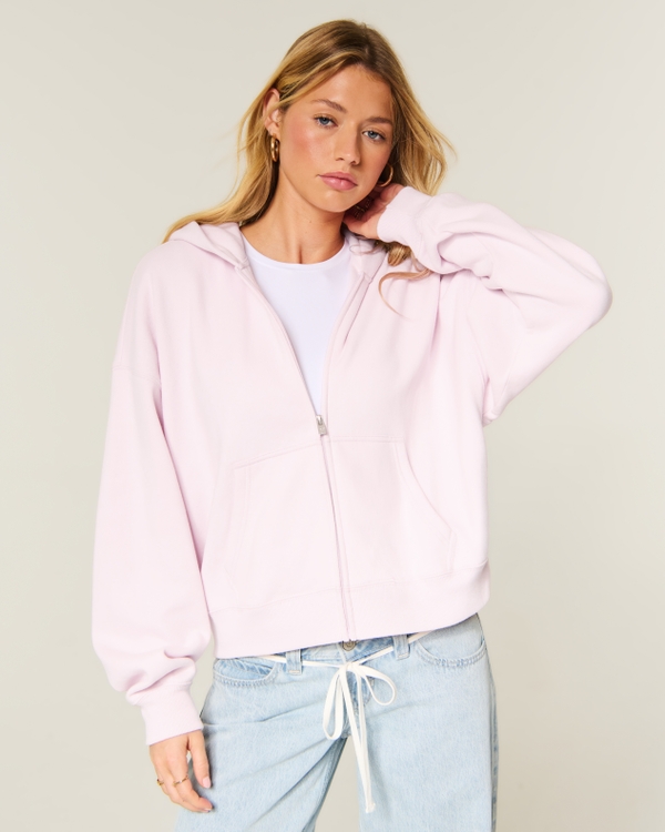 Hollister Feel Good Easy Zip-Up Hoodie