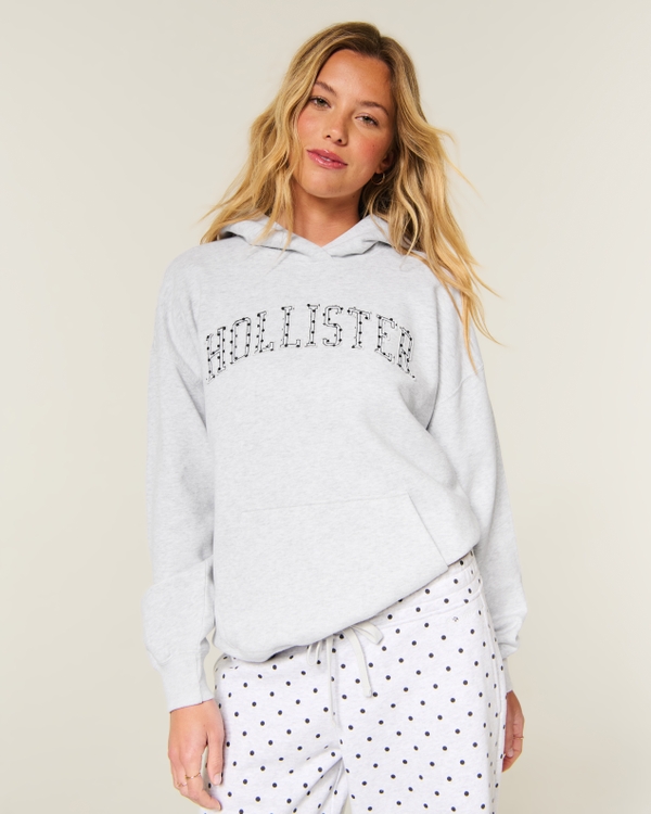 Hollister Feel Good Oversized Trapped Dot Logo Graphic Hoodie