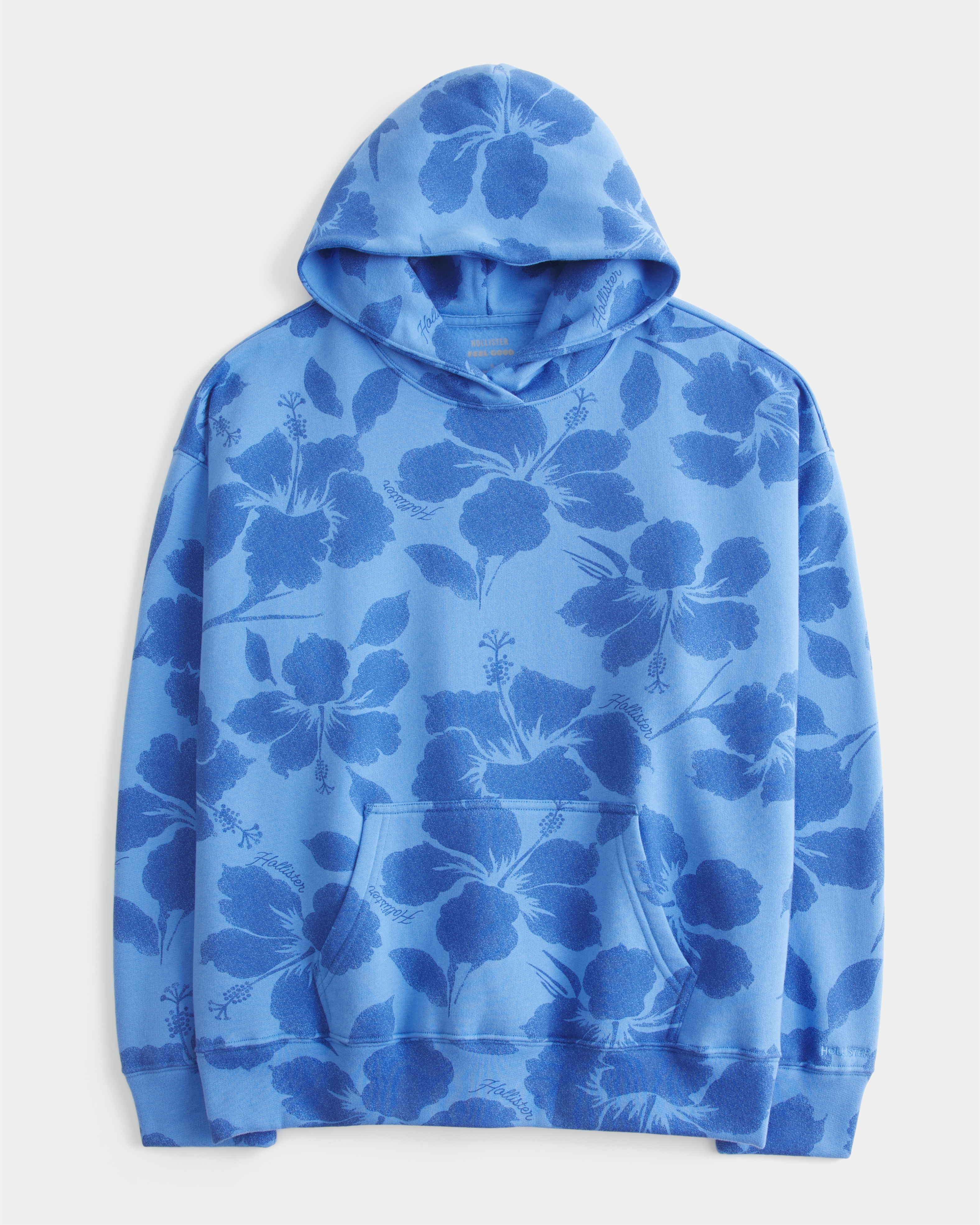 Hollister Feel Good Oversized Hibiscus Print Hoodie