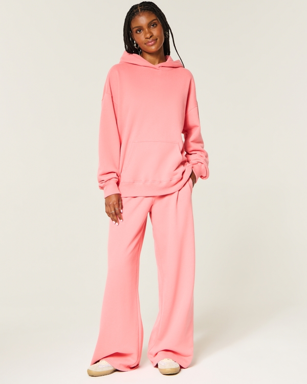 Hollister Feel Good Oversized Hoodie, Peach view 2