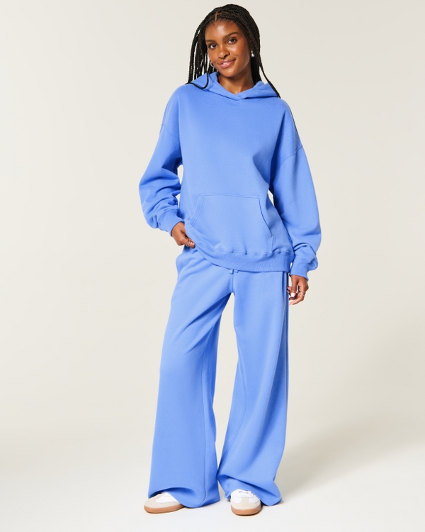 Hollister Feel Good Oversized Hoodie, Cornflower Blue view 2